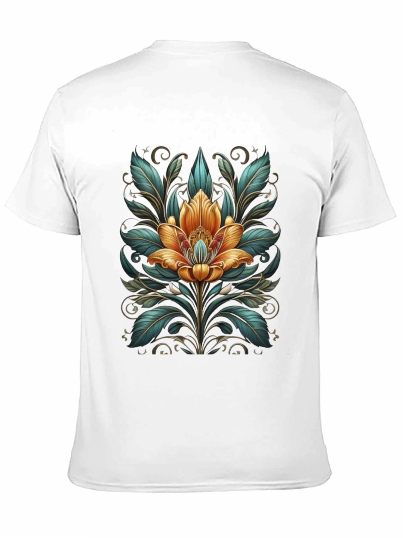 Floral Art T-Shirt - Elegant Graphic Tee