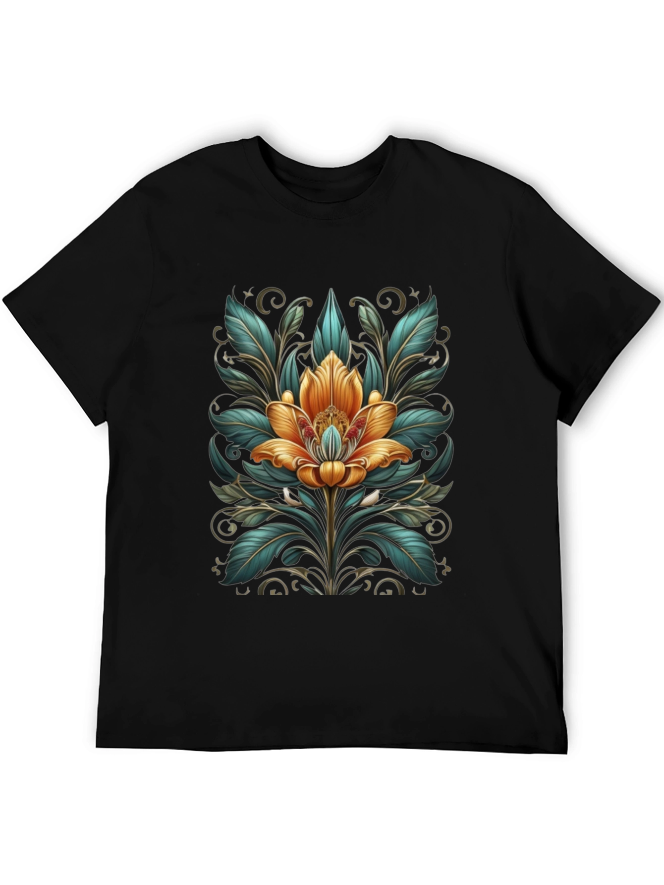 Floral Art T-Shirt - Elegant Graphic Tee