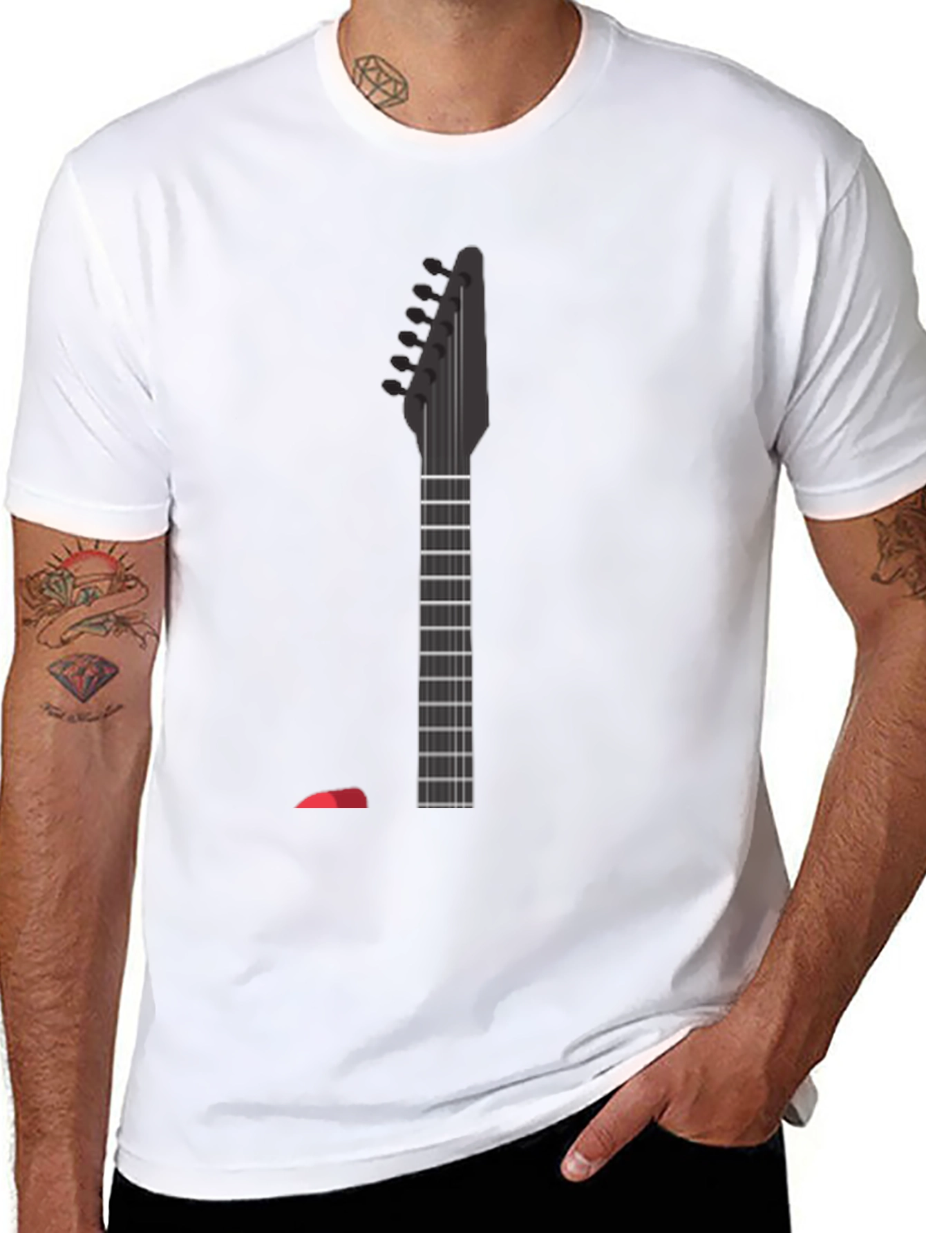 Guitar Neck Graphic Tee - Rock On!