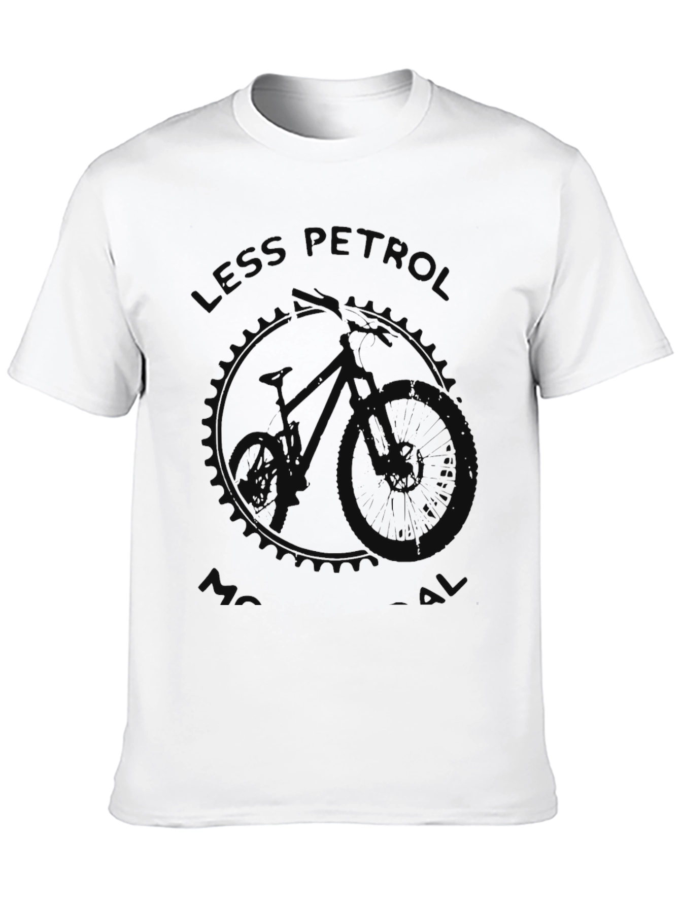 Less Petrol Bike Graphic Tee - Eco Friendly Style