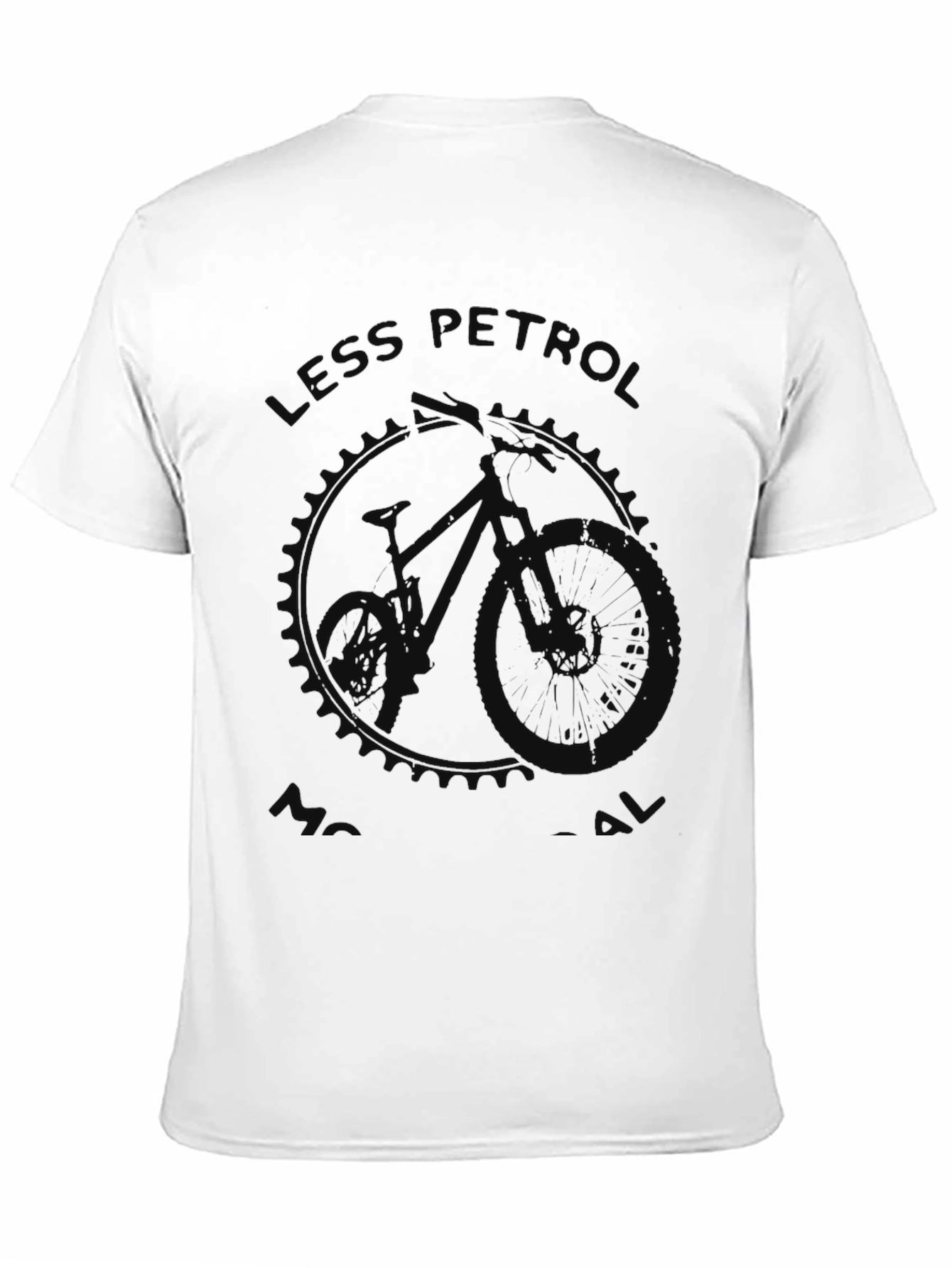 Less Petrol Bike Graphic Tee - Eco Friendly Style