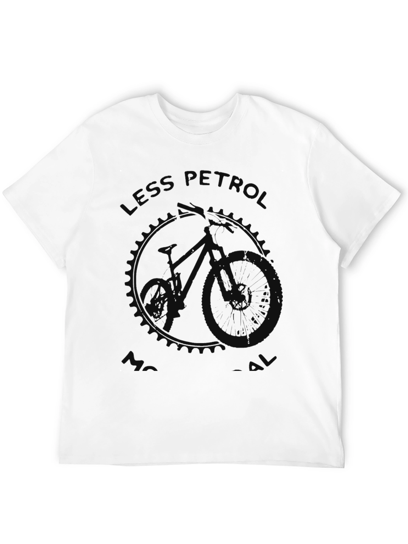Less Petrol Bike Graphic Tee - Eco Friendly Style