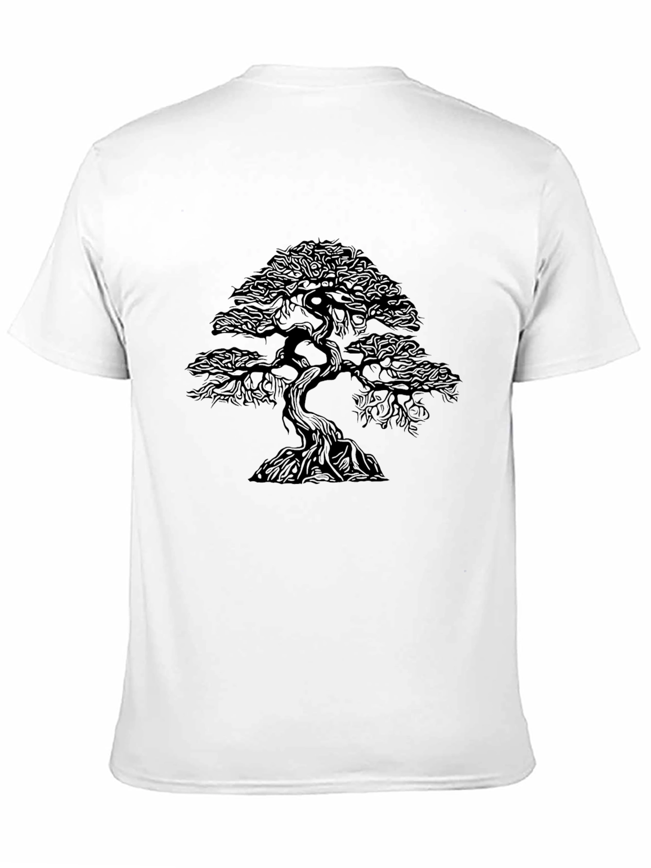 Bonsai Tree Graphic Tee - Stylish Black Shirt