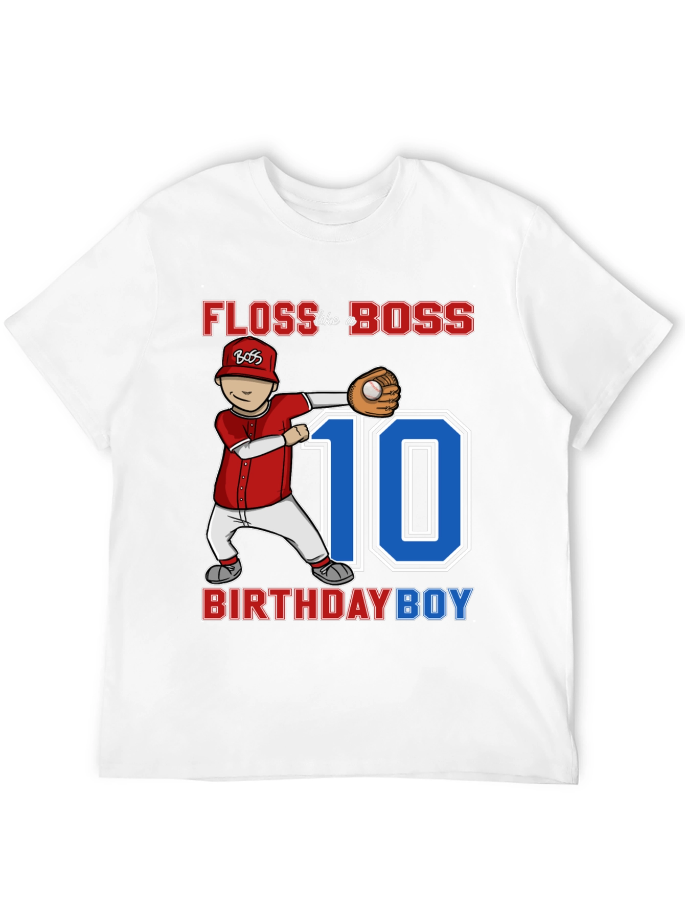 Floss Like a Boss Baseball Birthday Boy T-Shirt