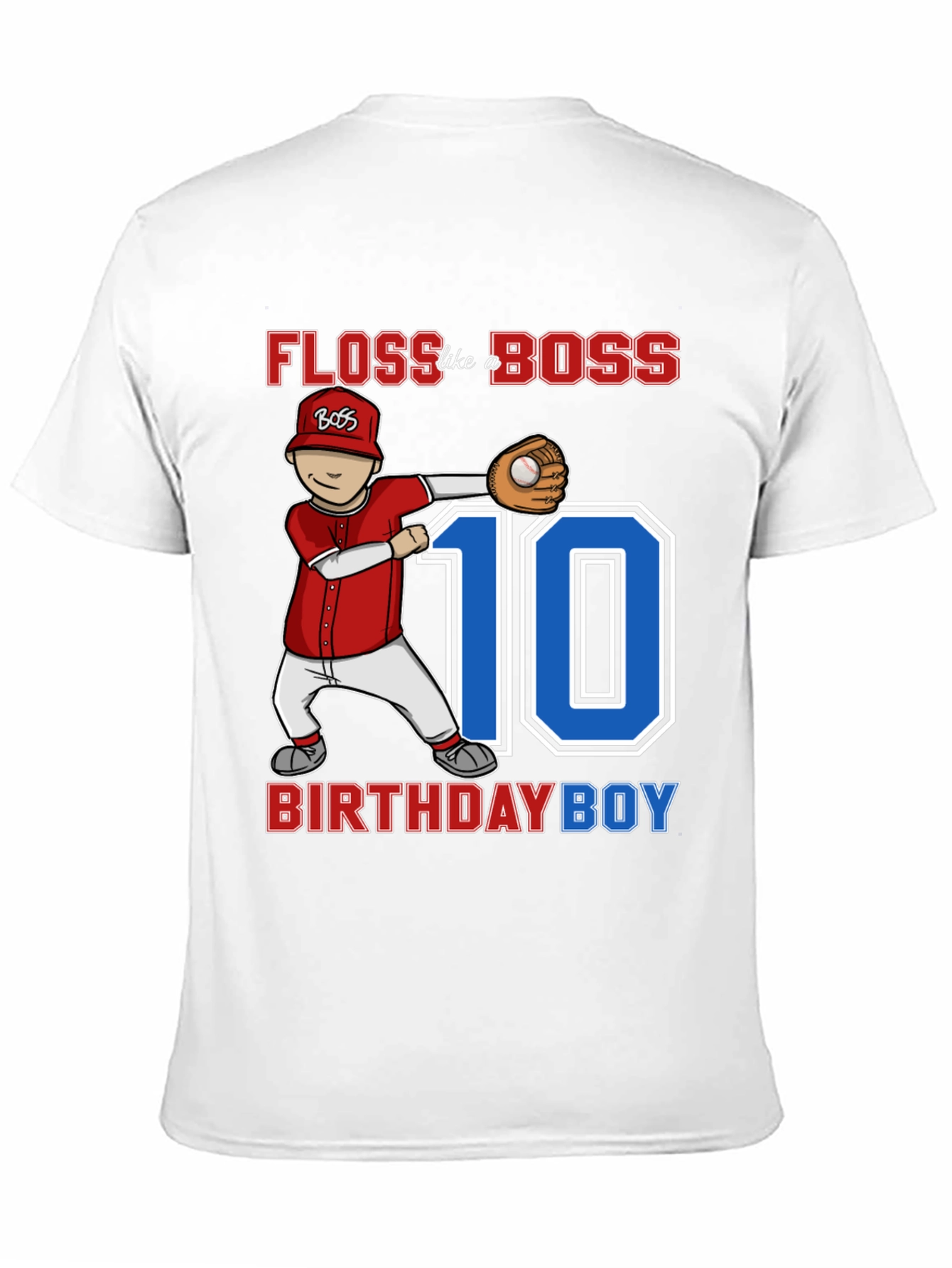 Floss Like a Boss Baseball Birthday Boy T-Shirt
