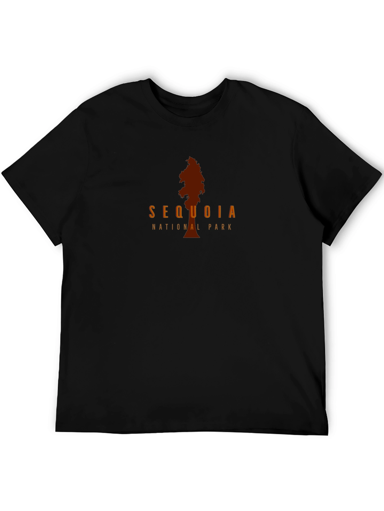 Sequoia National Park Tree Graphic Black T-Shirt