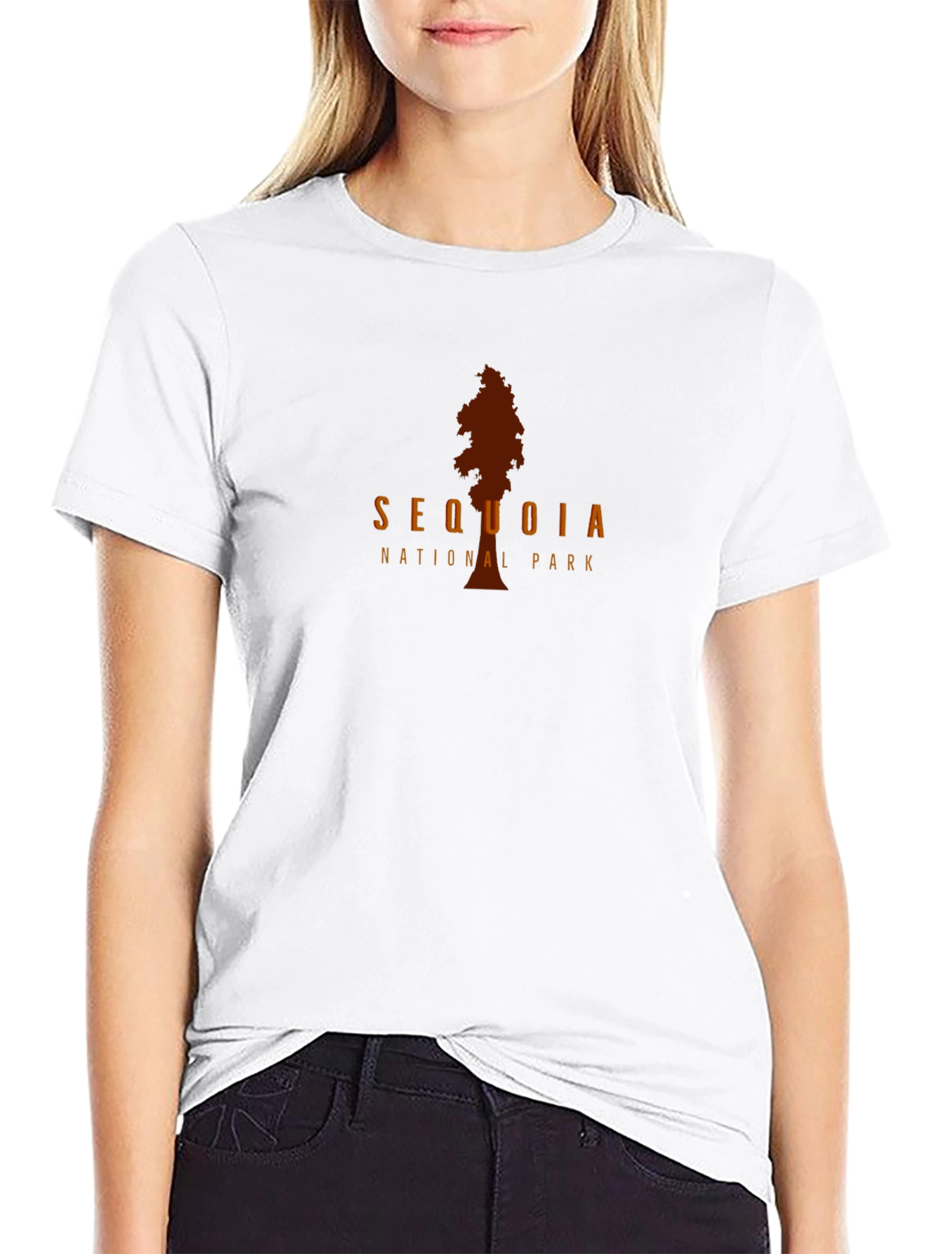 Sequoia National Park Tree Graphic Black T-Shirt
