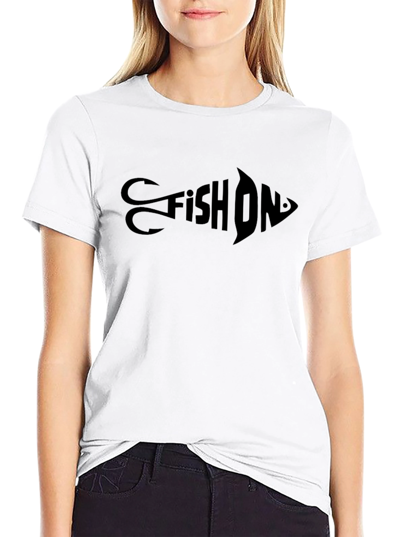 Fish On Black Graphic T-Shirt