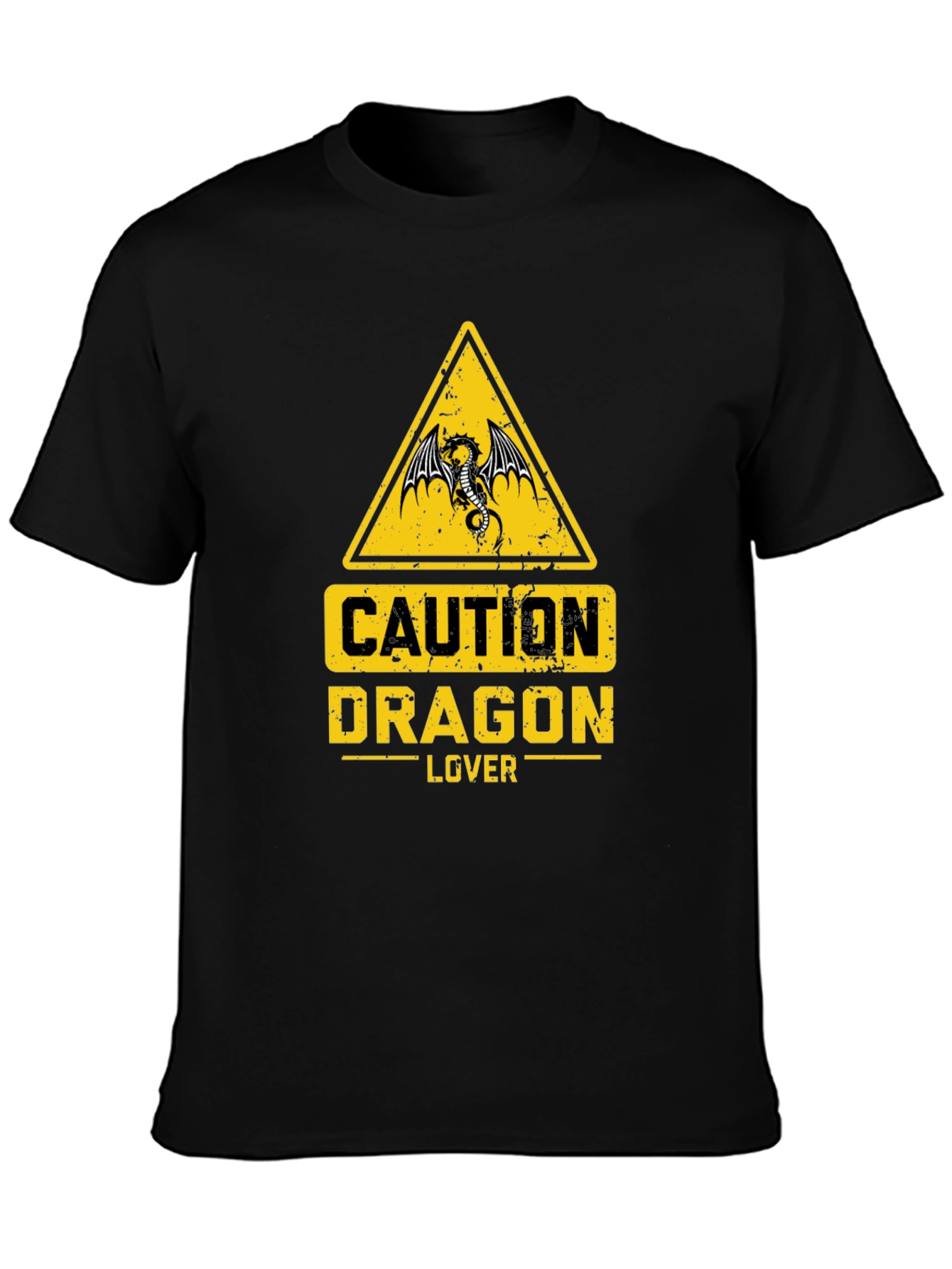 Caution Dragon Lover Graphic T-Shirt