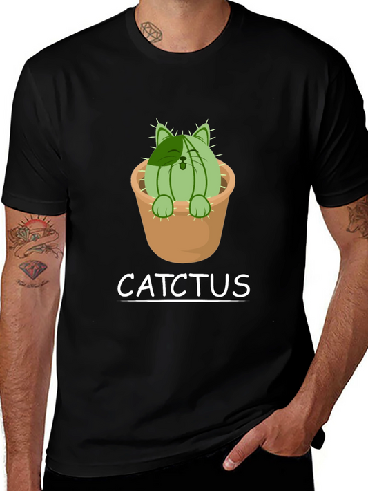 Cat Cactus T-Shirt - Catchtus Funny Tee