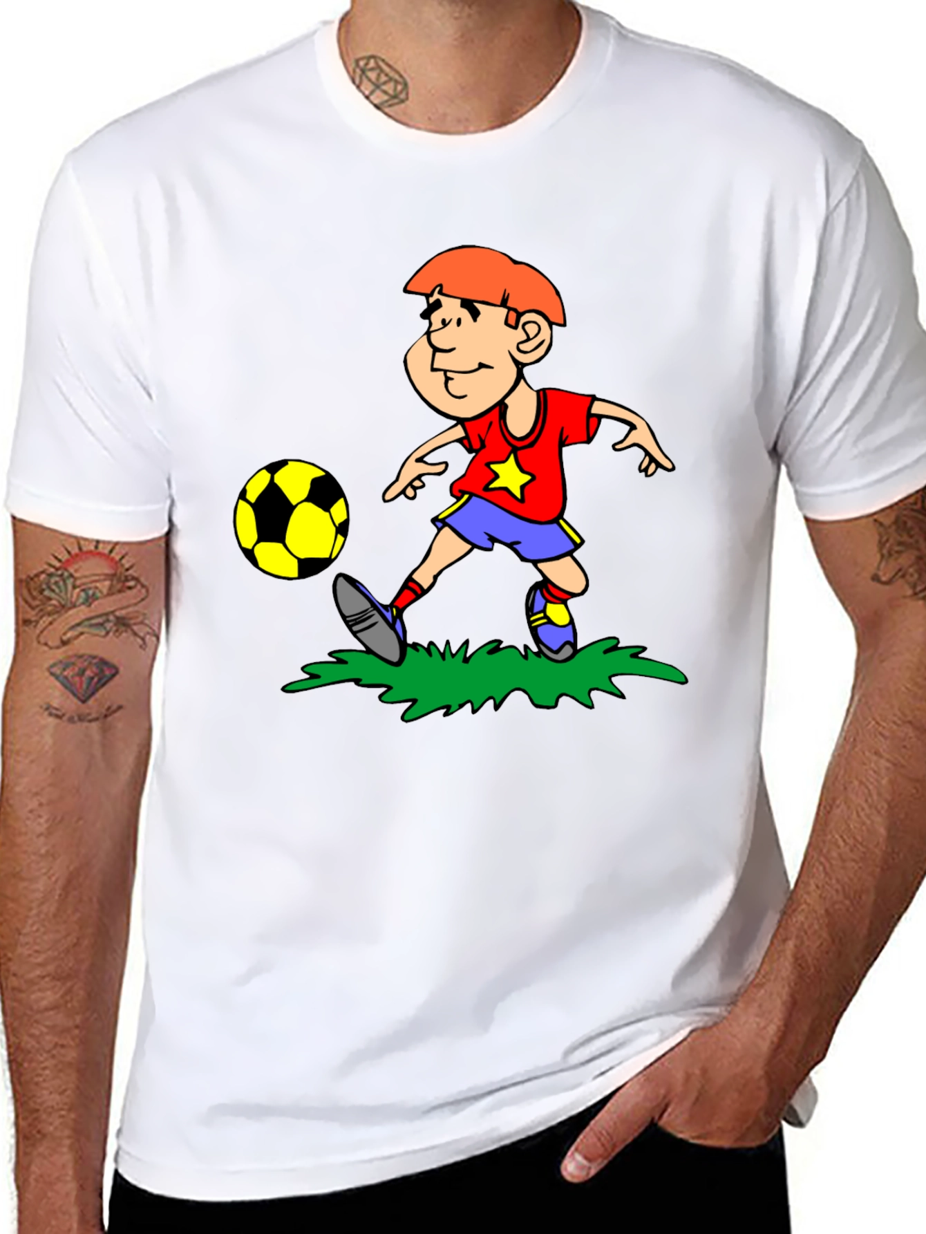 Boy Soccer T-Shirt - Black Cotton Tee