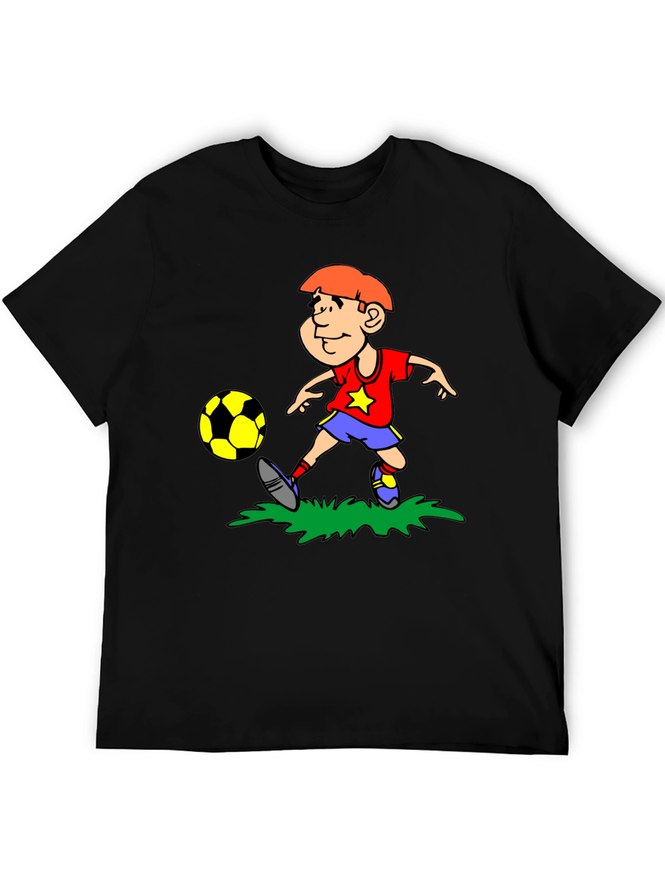 Boy Soccer T-Shirt - Black Cotton Tee