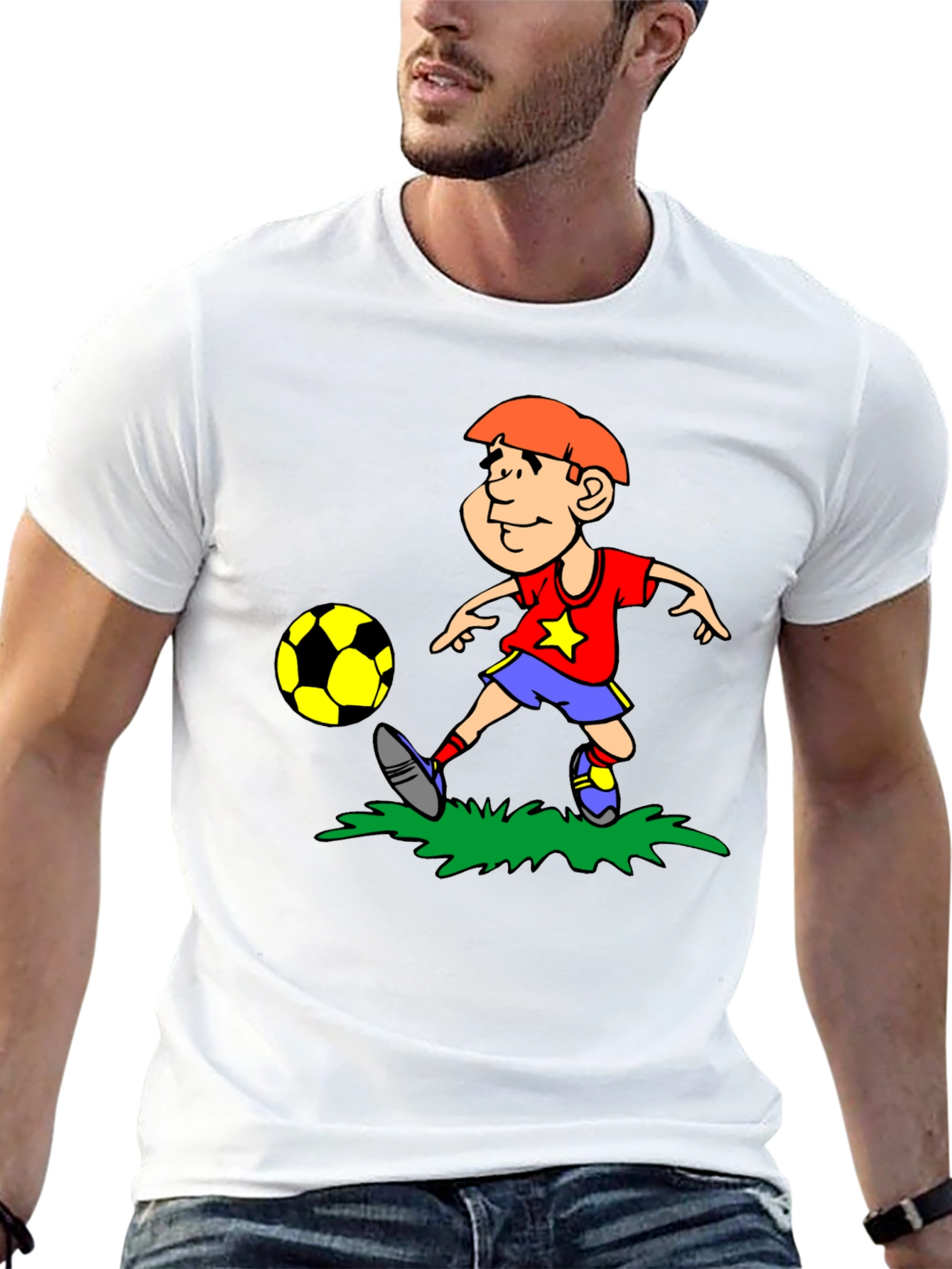 Boy Soccer T-Shirt - Black Cotton Tee