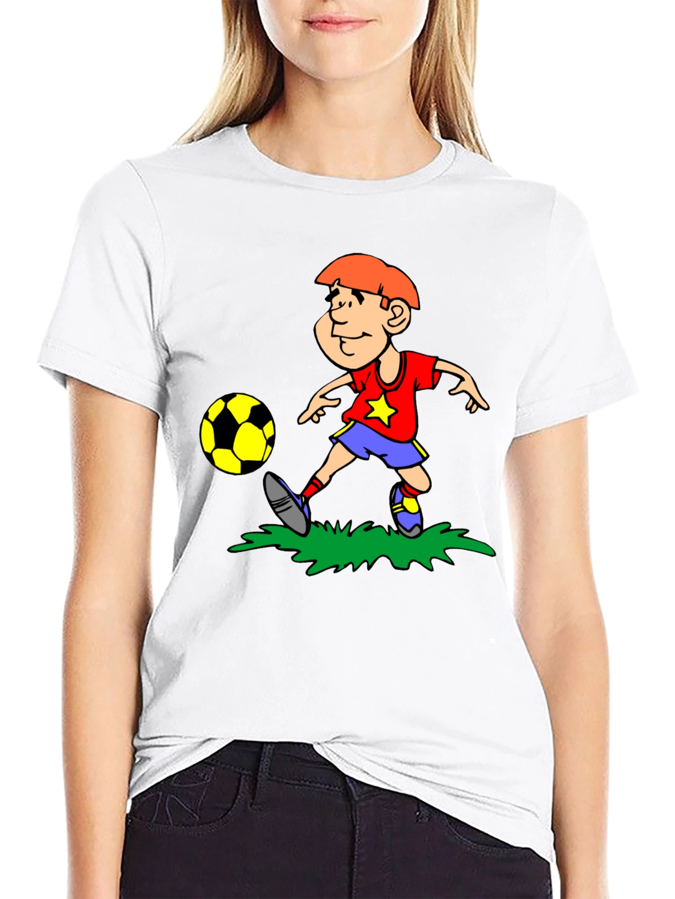 Boy Soccer T-Shirt - Black Cotton Tee