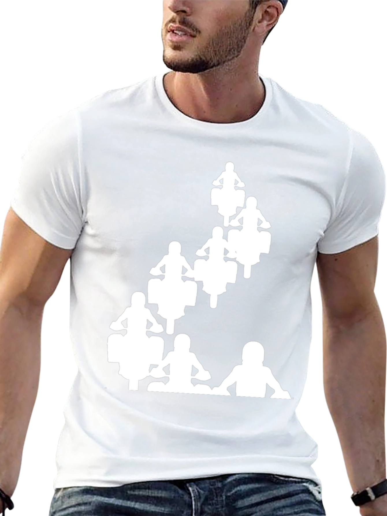 Motorcycle Riders Graphic Tee - Black Cotton Shirt