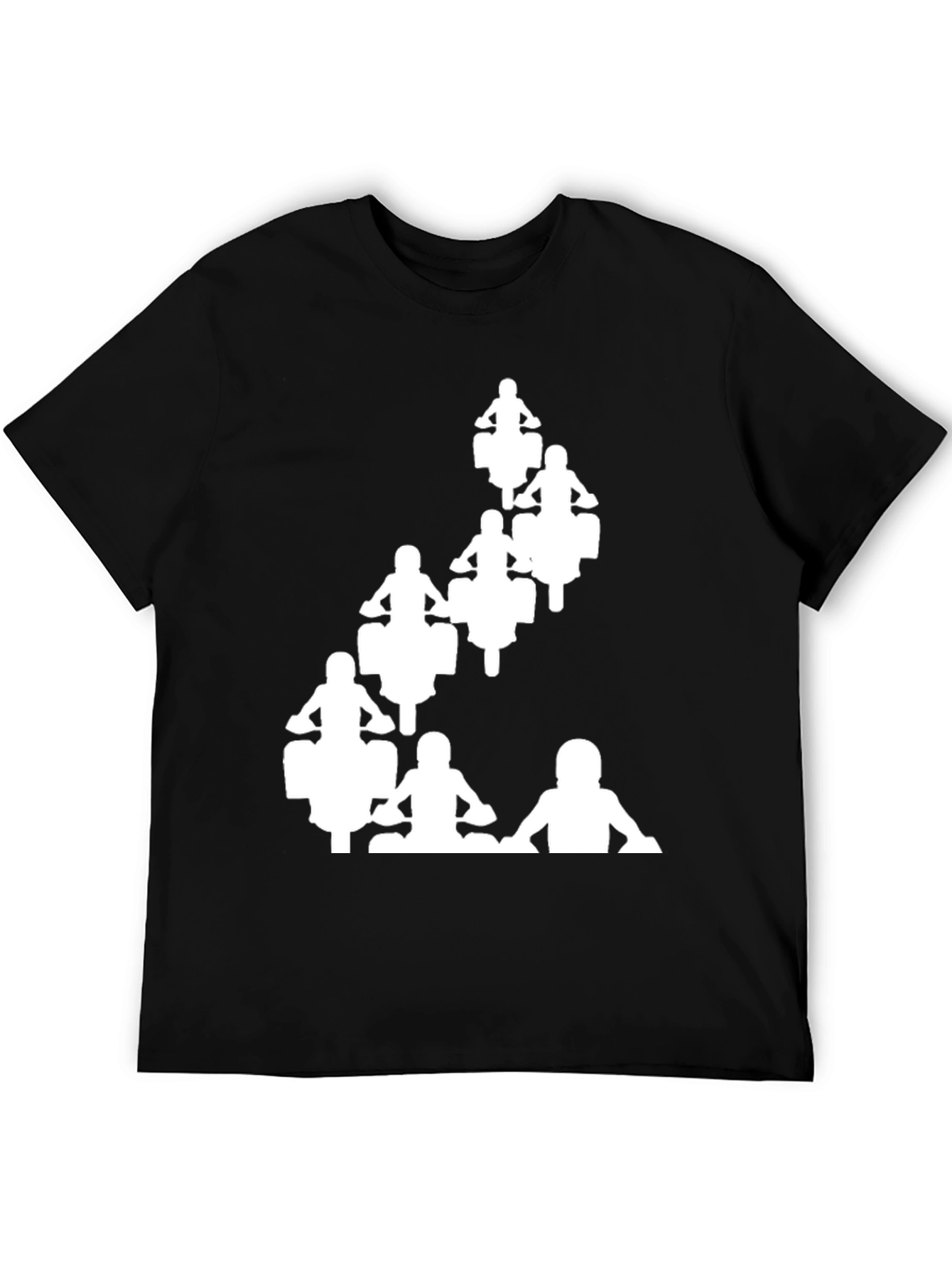 Motorcycle Riders Graphic Tee - Black Cotton Shirt