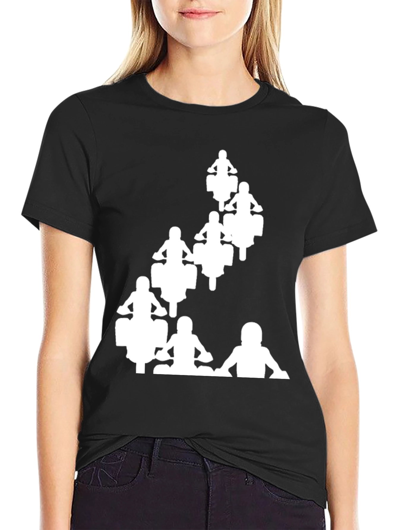 Motorcycle Riders Graphic Tee - Black Cotton Shirt