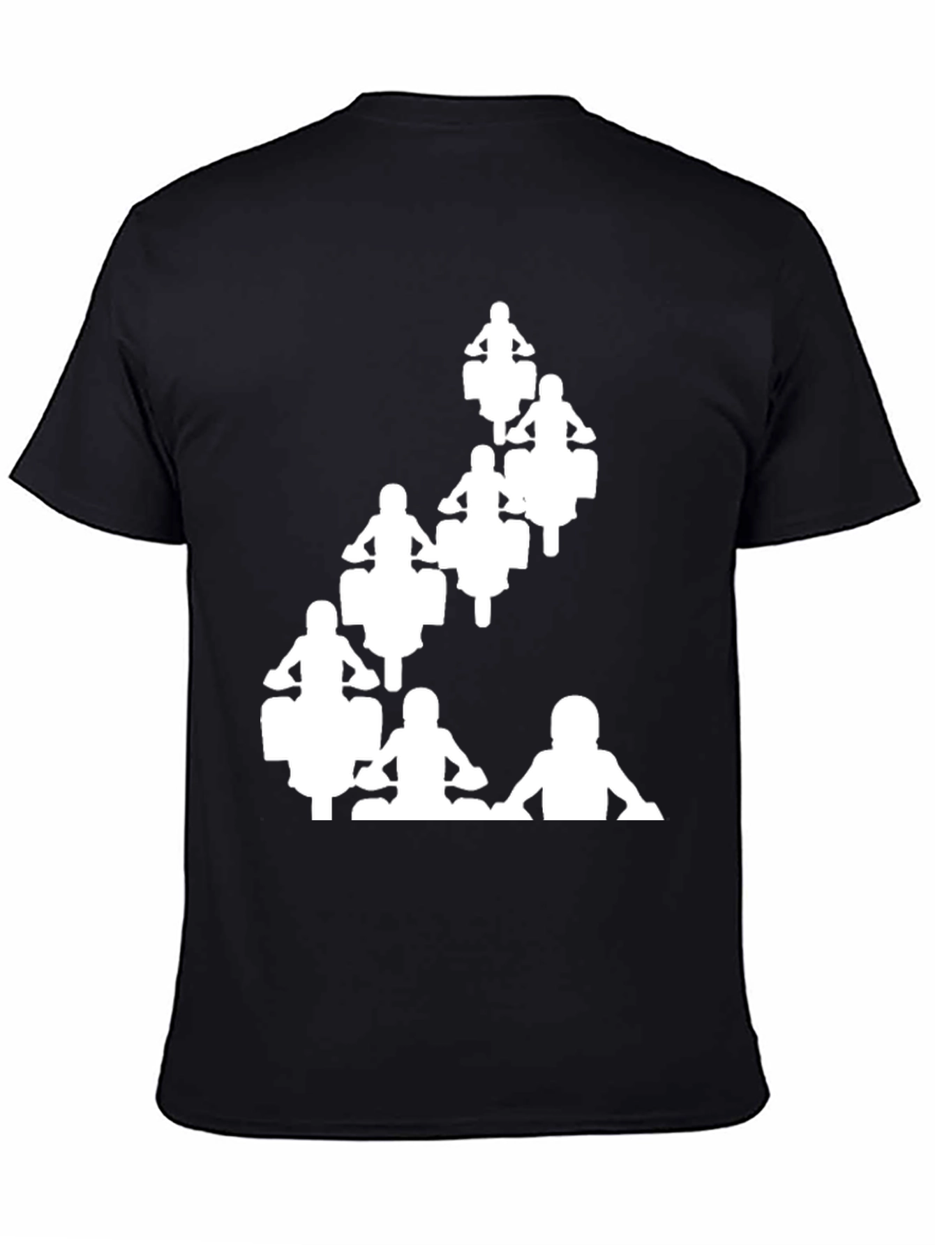 Motorcycle Riders Graphic Tee - Black Cotton Shirt
