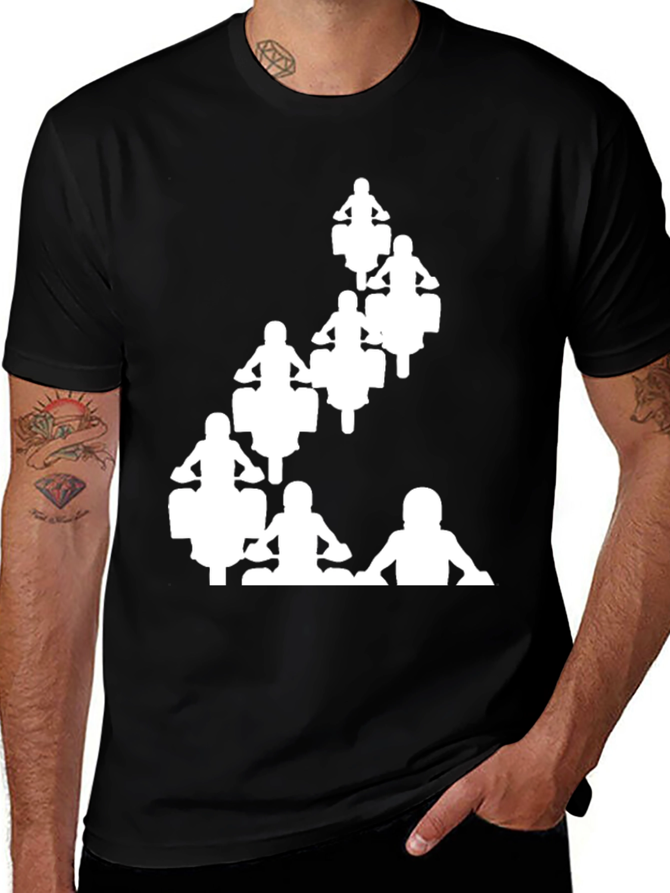 Motorcycle Riders Graphic Tee - Black Cotton Shirt