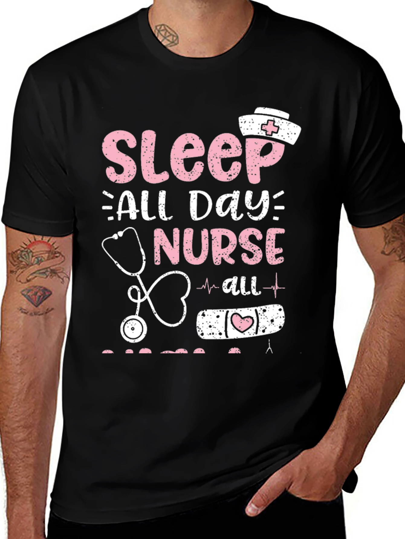 Sleep All Day Nurse T-Shirt