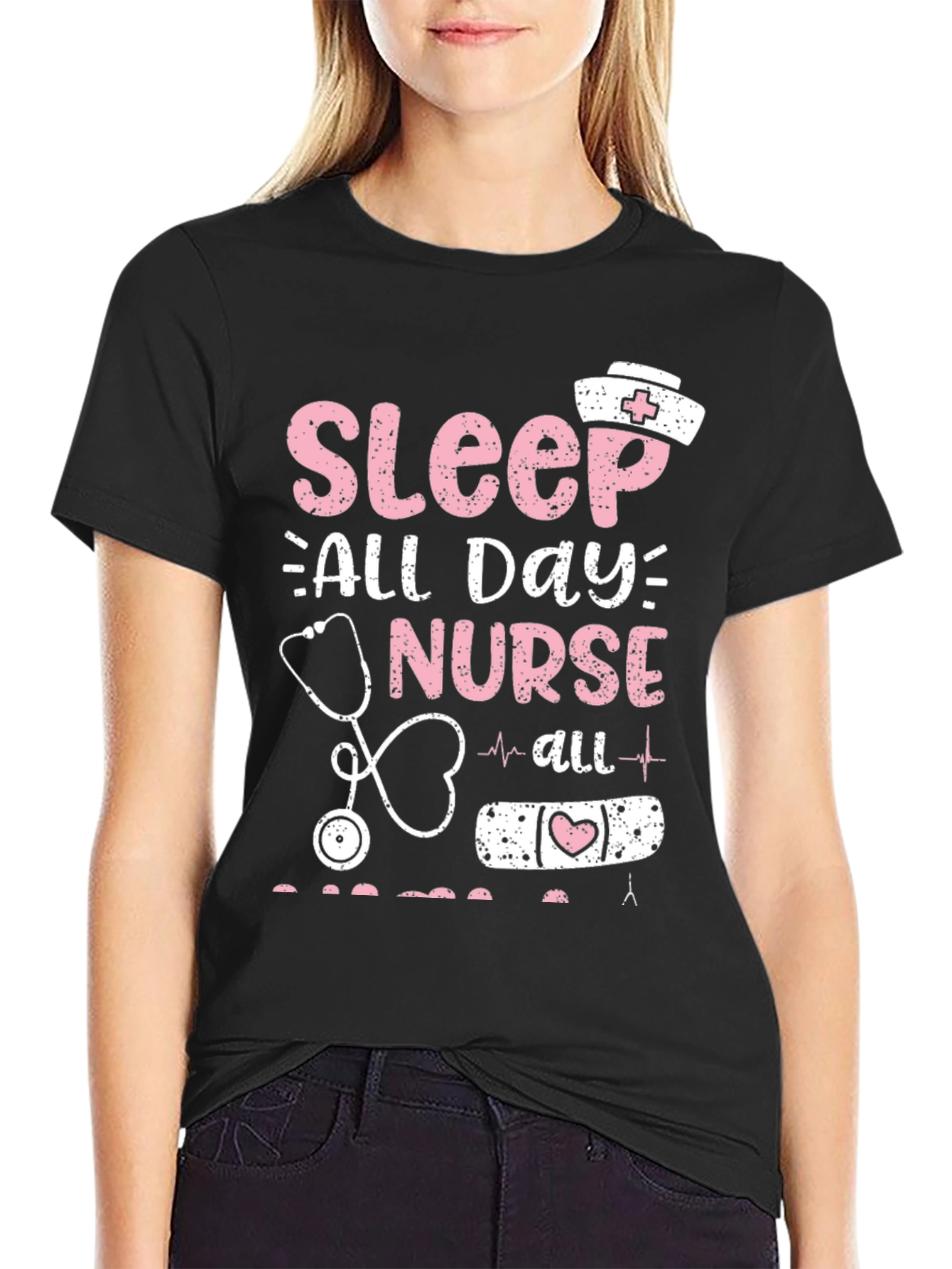 Sleep All Day Nurse T-Shirt
