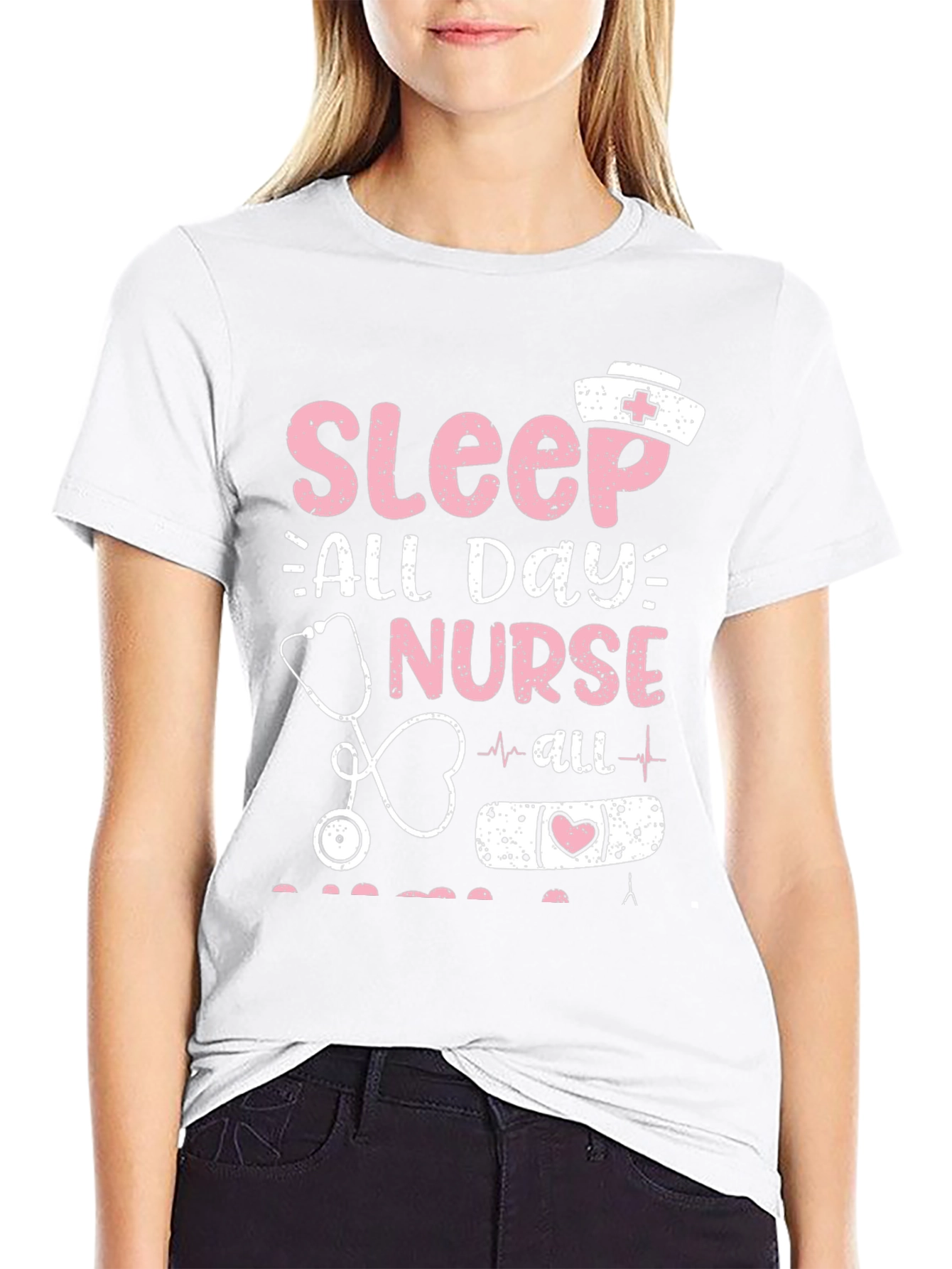 Sleep All Day Nurse T-Shirt