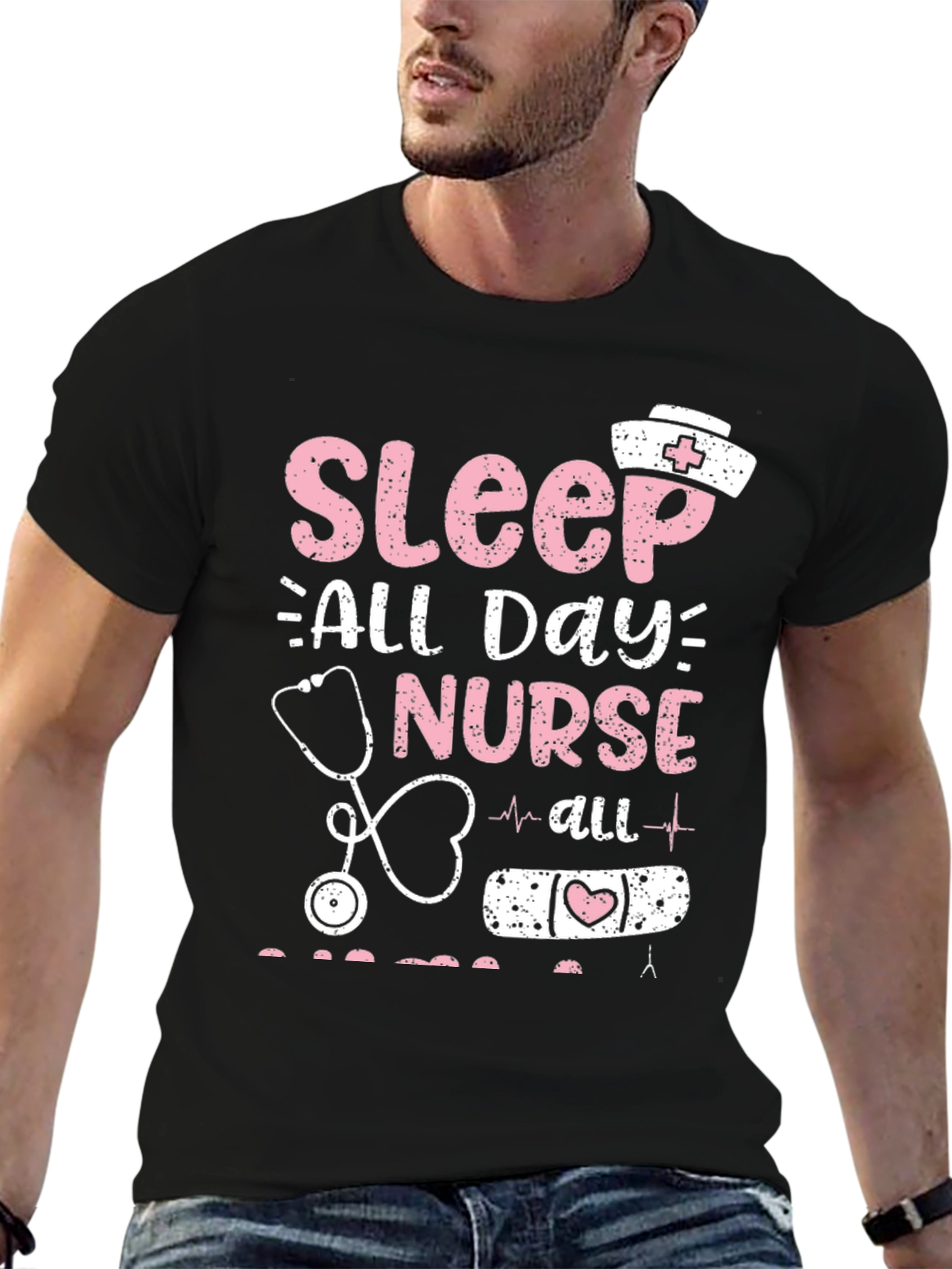 Sleep All Day Nurse T-Shirt