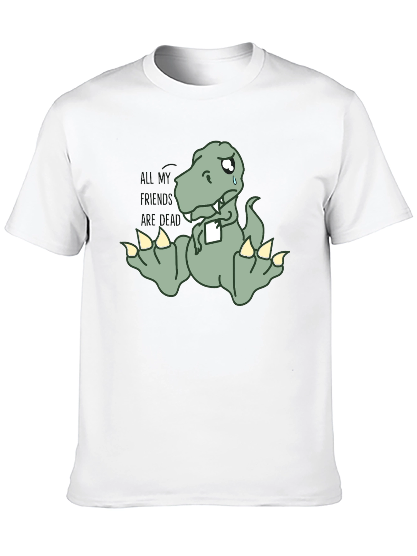 Sad Dino T-Shirt - All My Friends Are Dead
