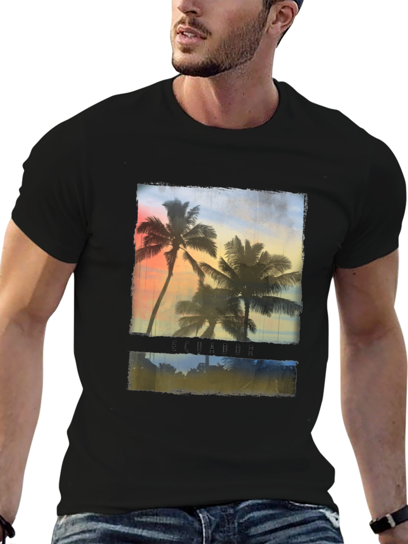 Ecuador Palm Tree Graphic T-Shirt