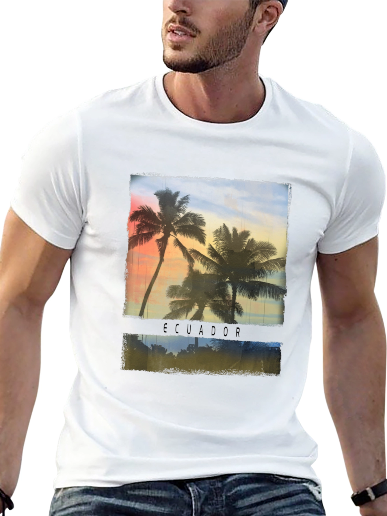 Ecuador Palm Tree Graphic T-Shirt