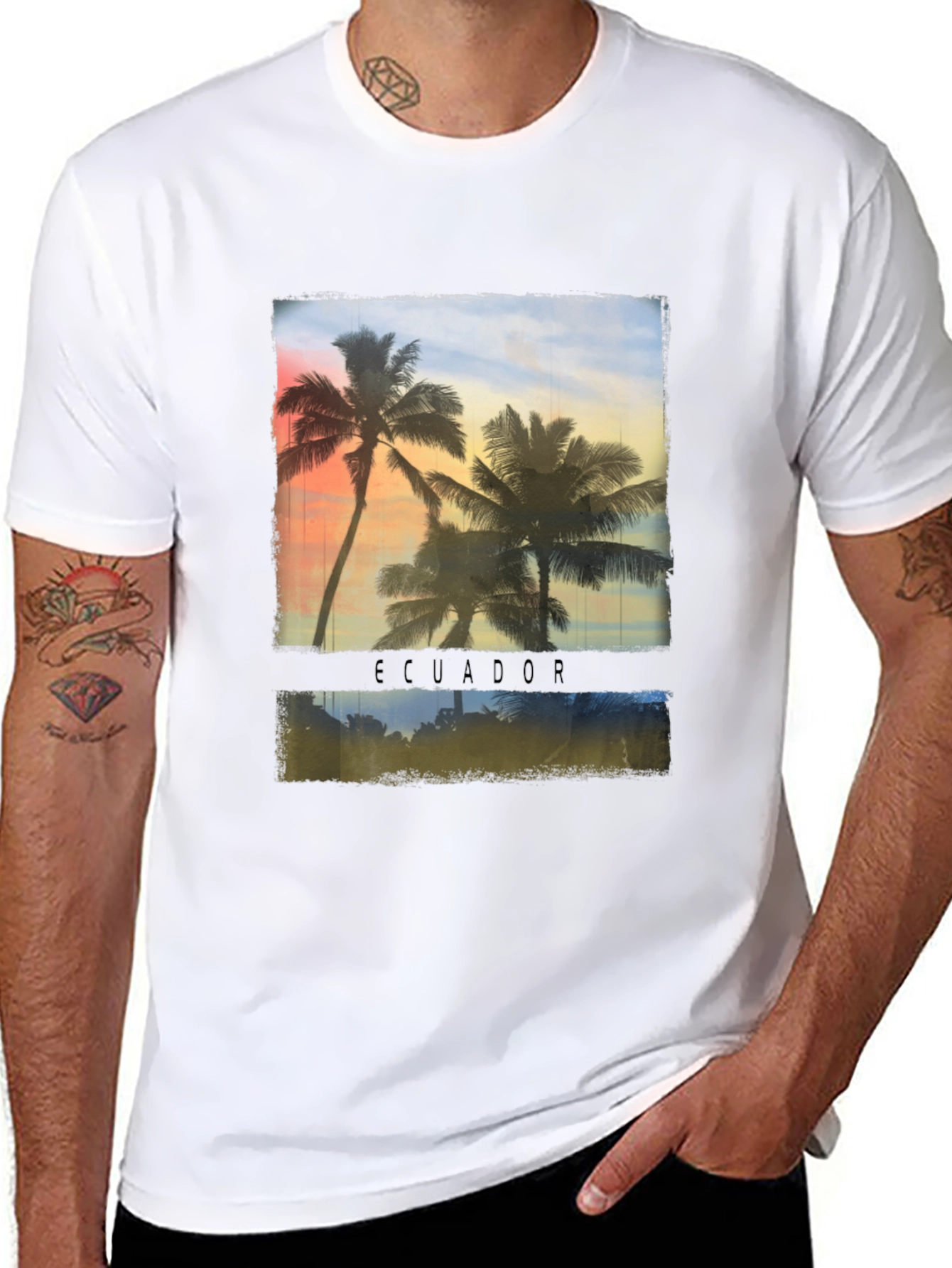 Ecuador Palm Tree Graphic T-Shirt