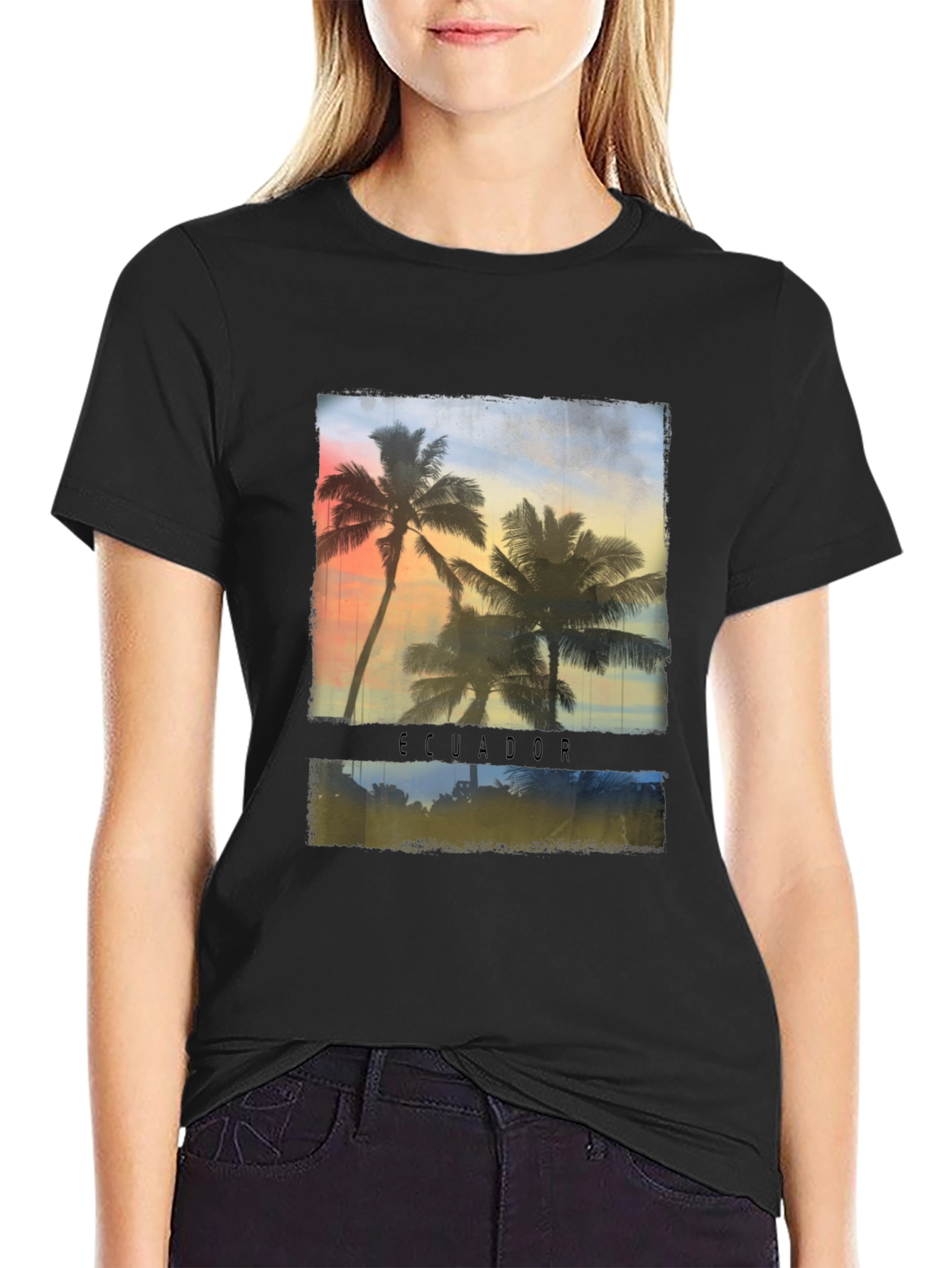 Ecuador Palm Tree Graphic T-Shirt