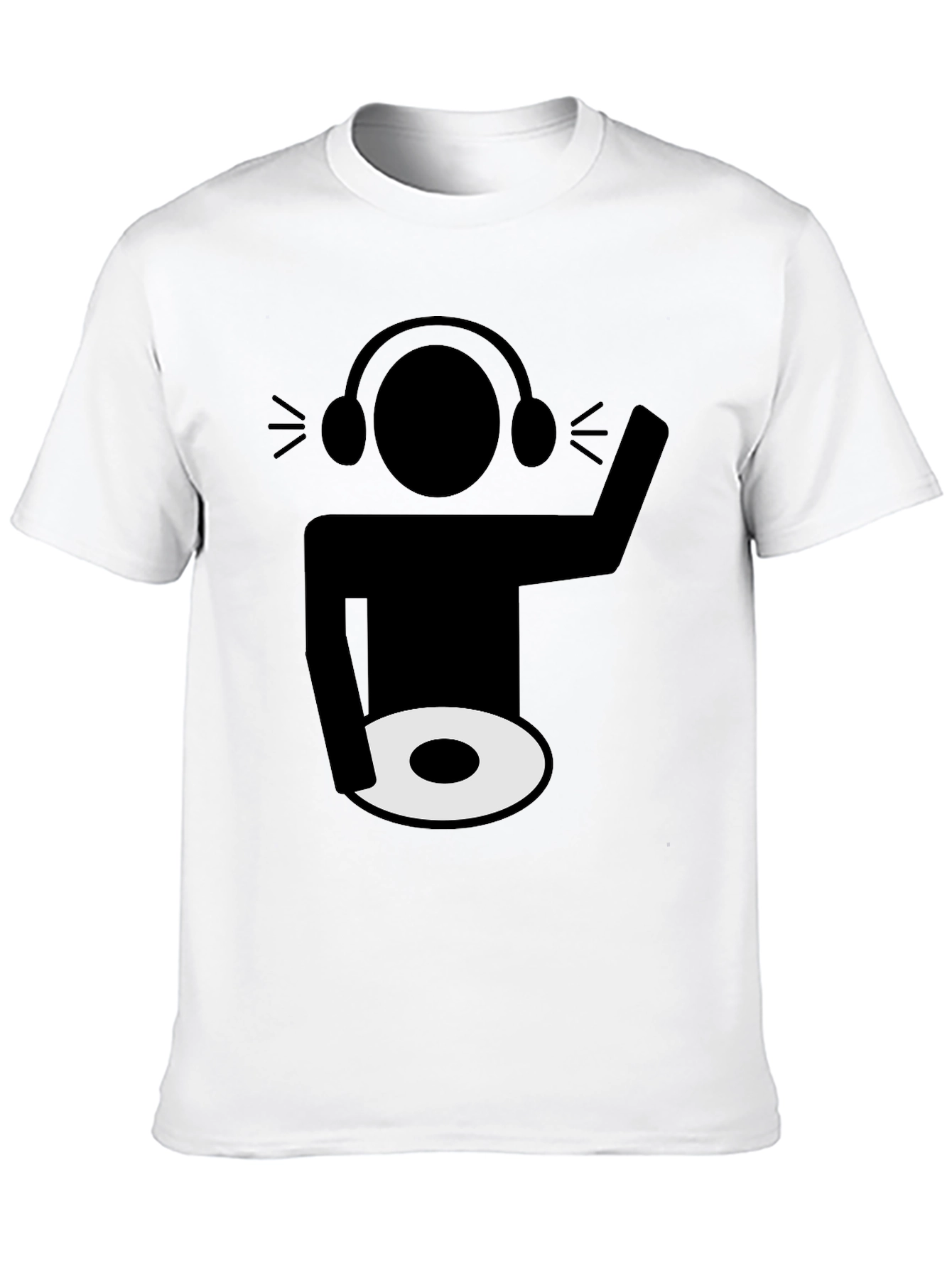 DJ Graphic Tee - Black Cotton Blend