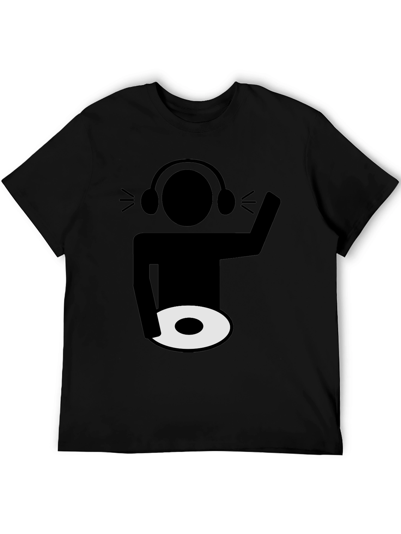 DJ Graphic Tee - Black Cotton Blend