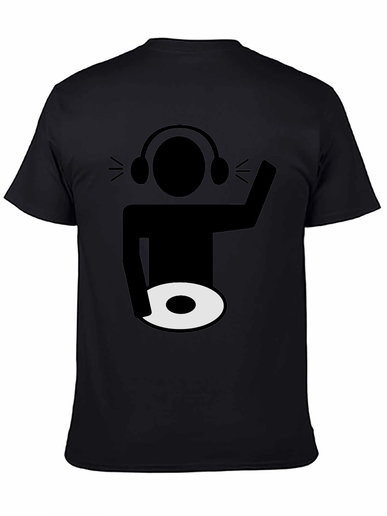 DJ Graphic Tee - Black Cotton Blend