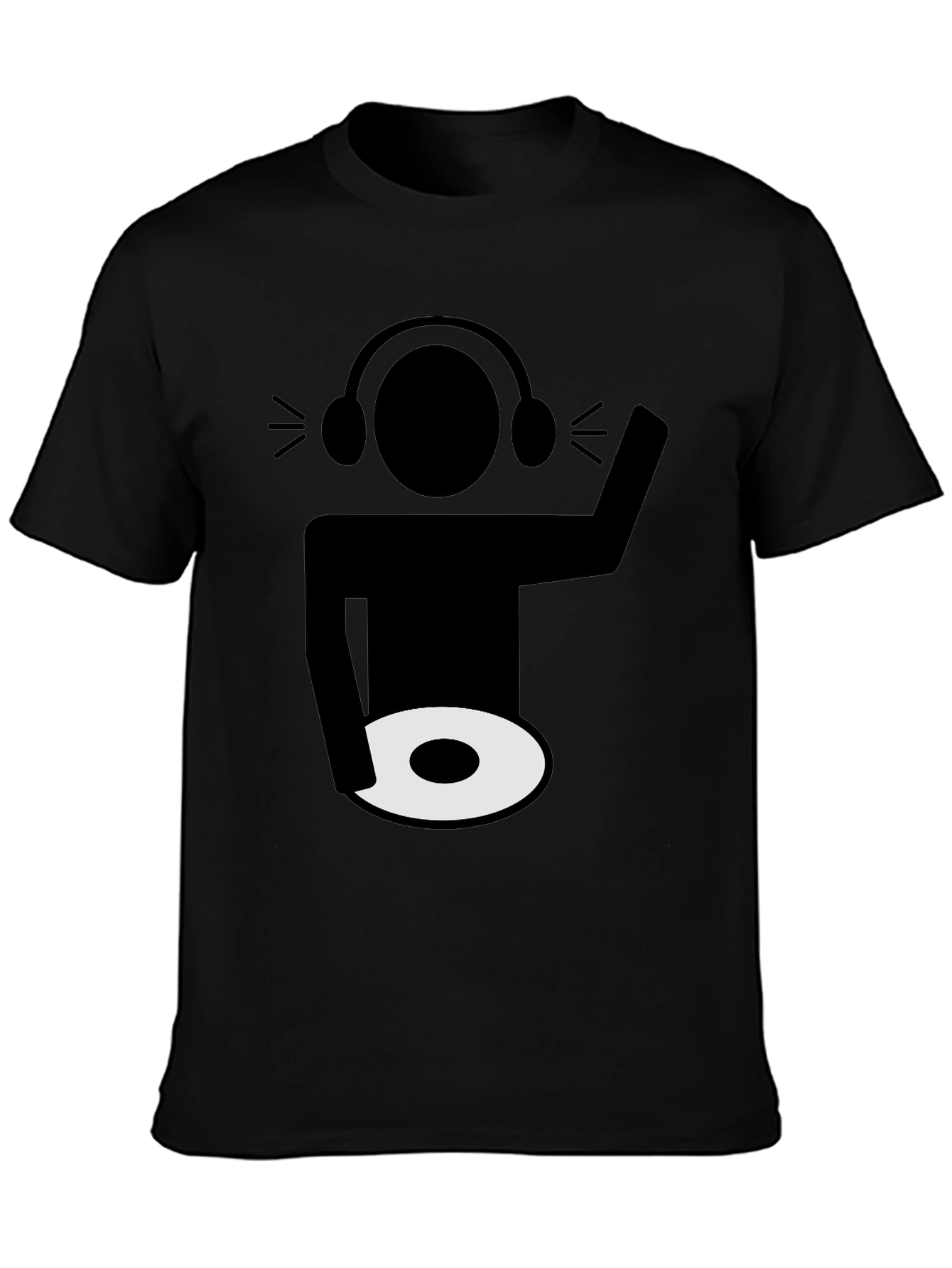 DJ Graphic Tee - Black Cotton Blend