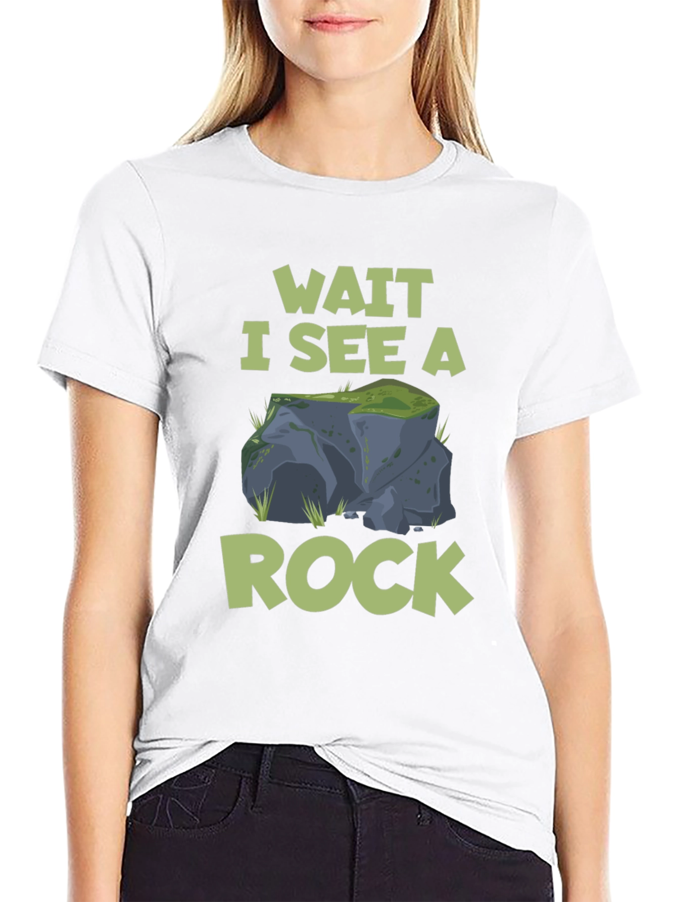 Wait I See A Rock T-Shirt Funny Geologist Tee