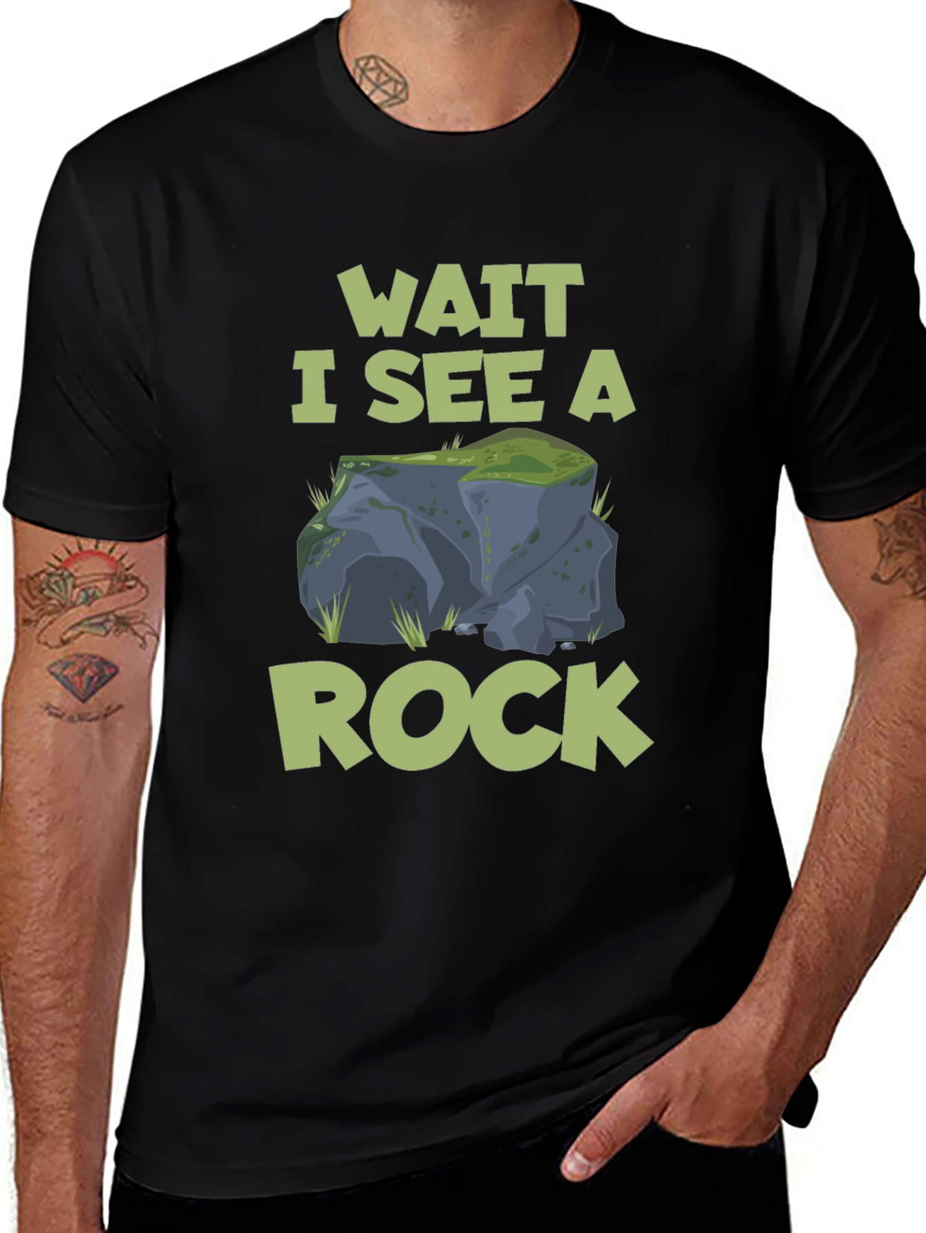 Wait I See A Rock T-Shirt Funny Geologist Tee
