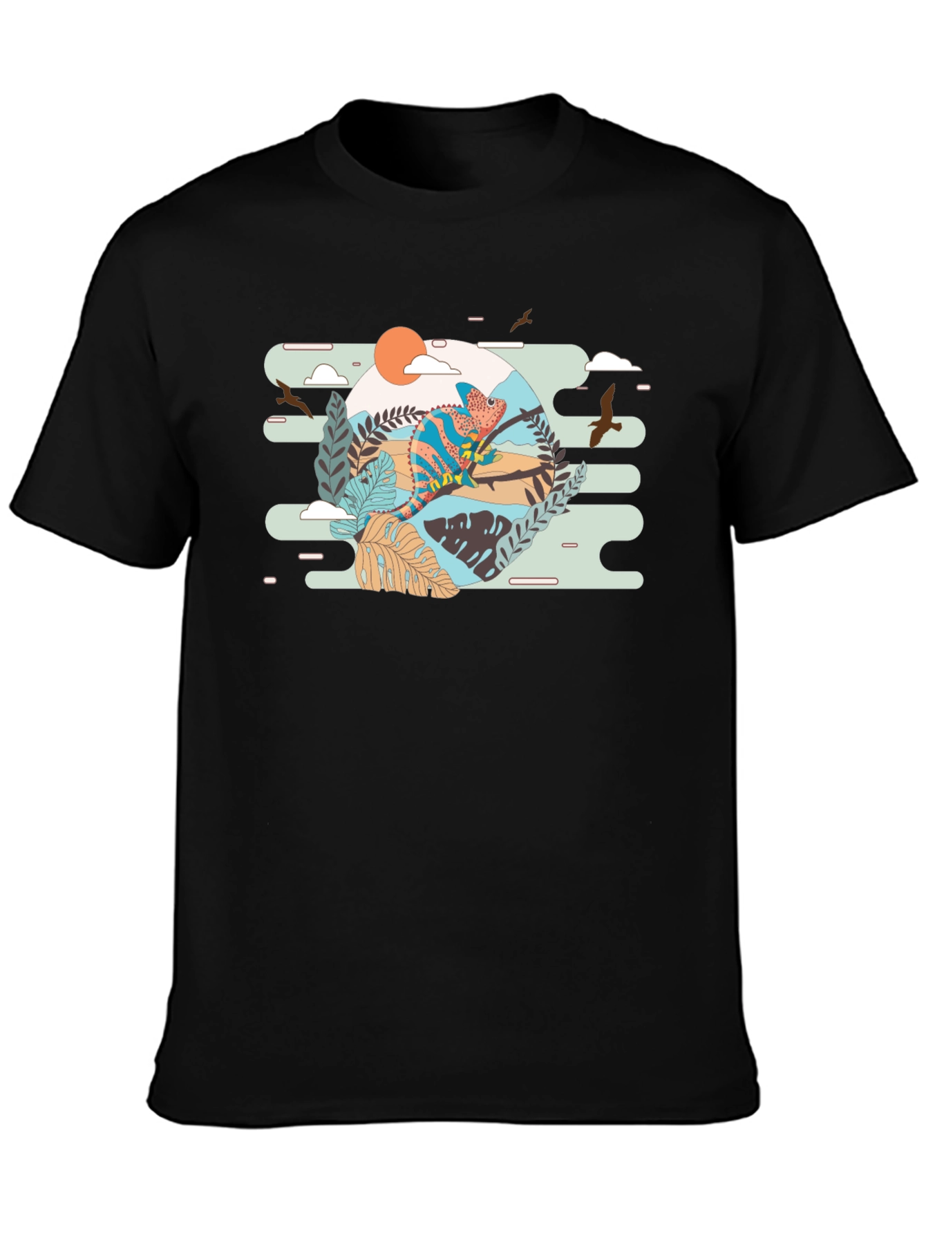 Chameleon Graphic Print T-Shirt