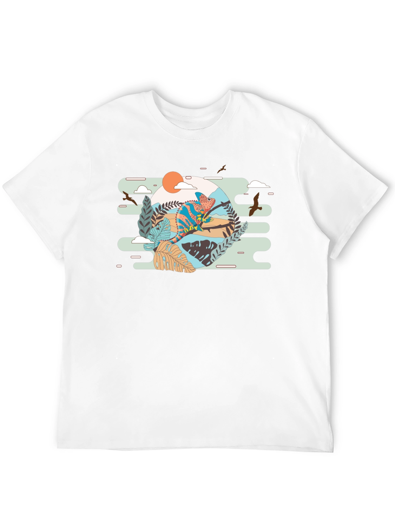 Chameleon Graphic Print T-Shirt