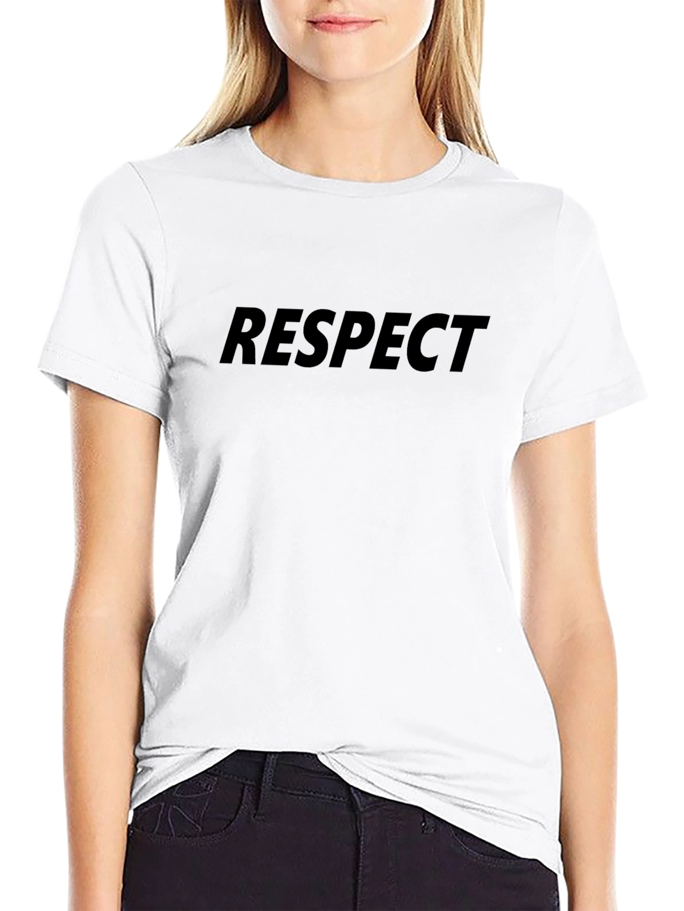Respect Black Graphic T-Shirt