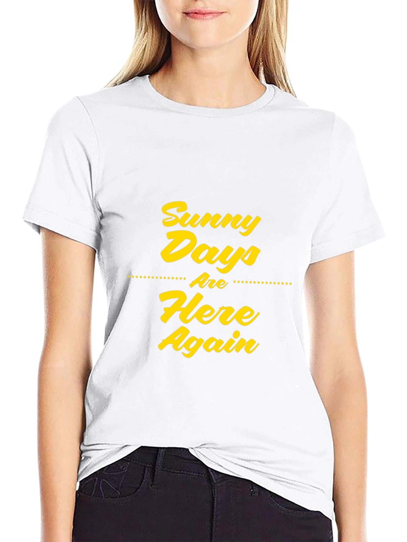 Sunny Days T-Shirt - Black Graphic Print