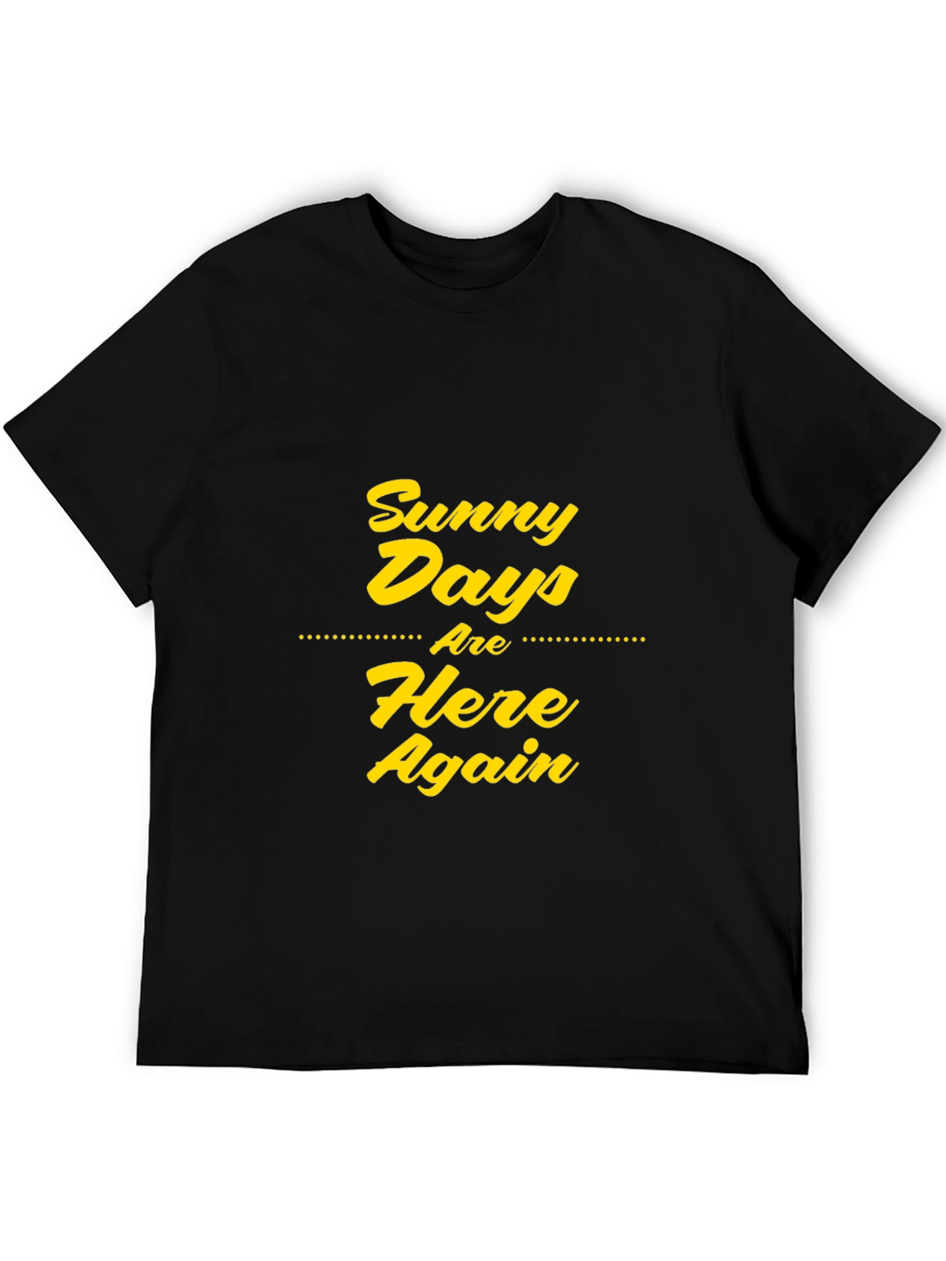 Sunny Days T-Shirt - Black Graphic Print