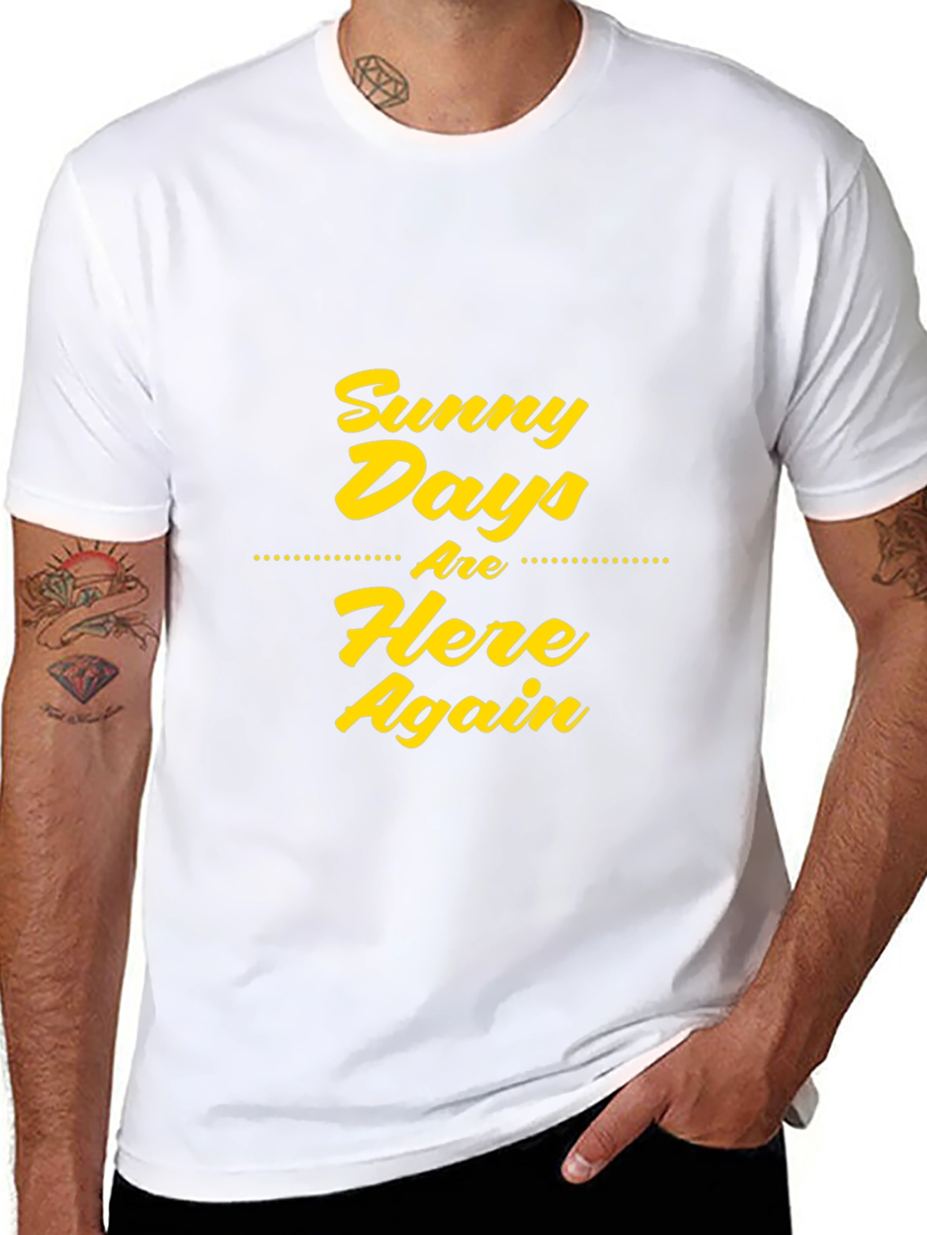 Sunny Days T-Shirt - Black Graphic Print