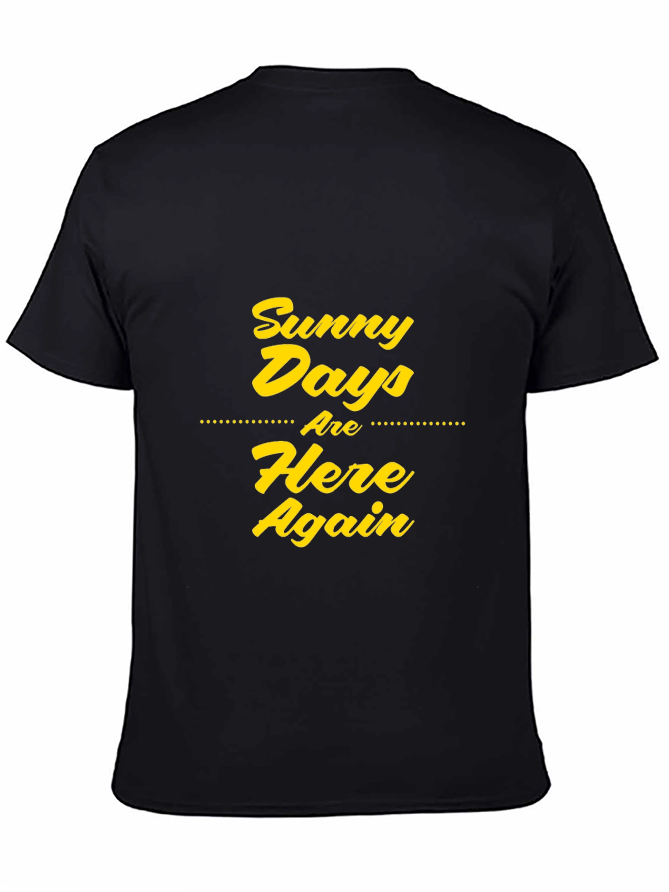 Sunny Days T-Shirt - Black Graphic Print