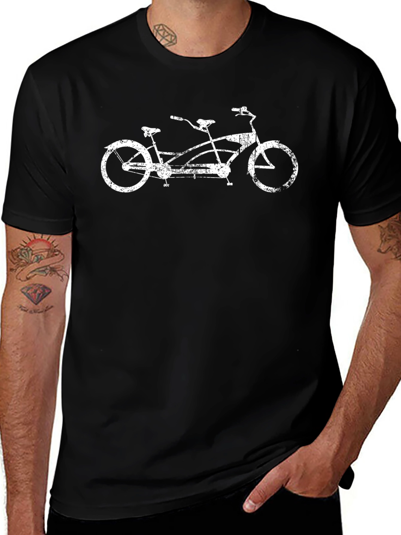 Tandem Bicycle Graphic T-Shirt