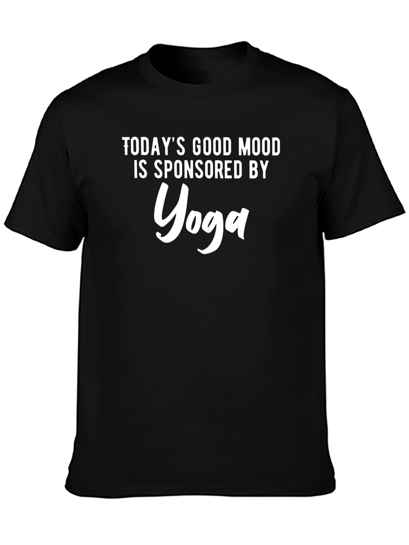 Yoga Sponsored Good Mood Black T-Shirt