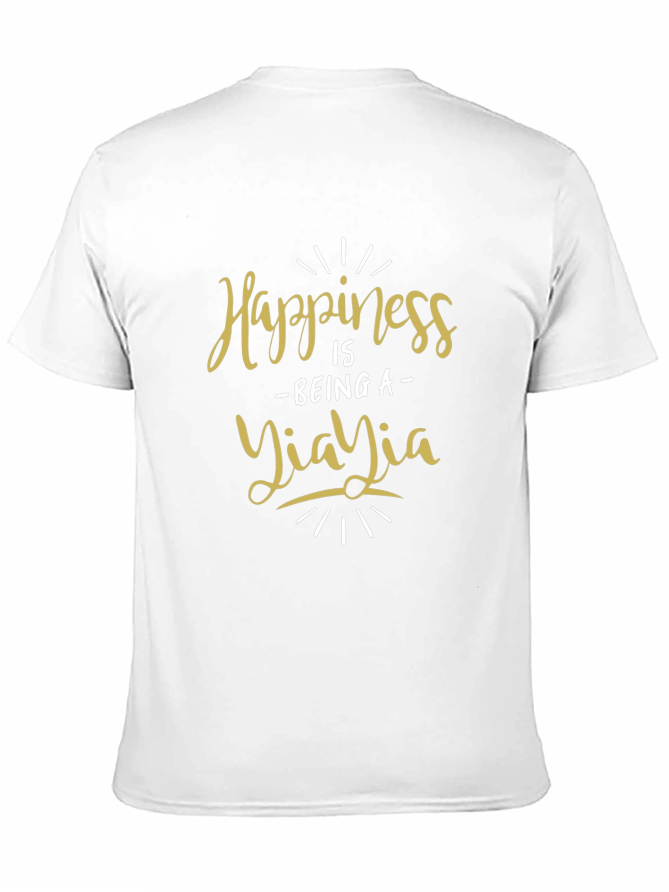 Happiness is Being a YiaYia Black T-Shirt