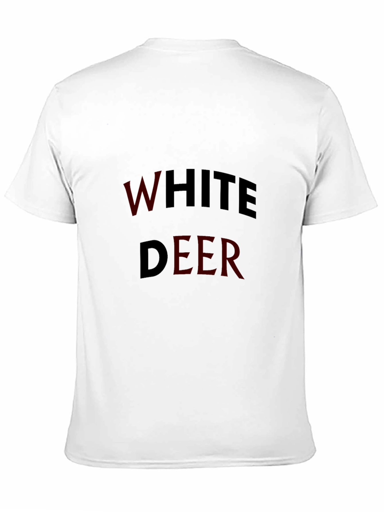 White Deer Graphic Black T-Shirt