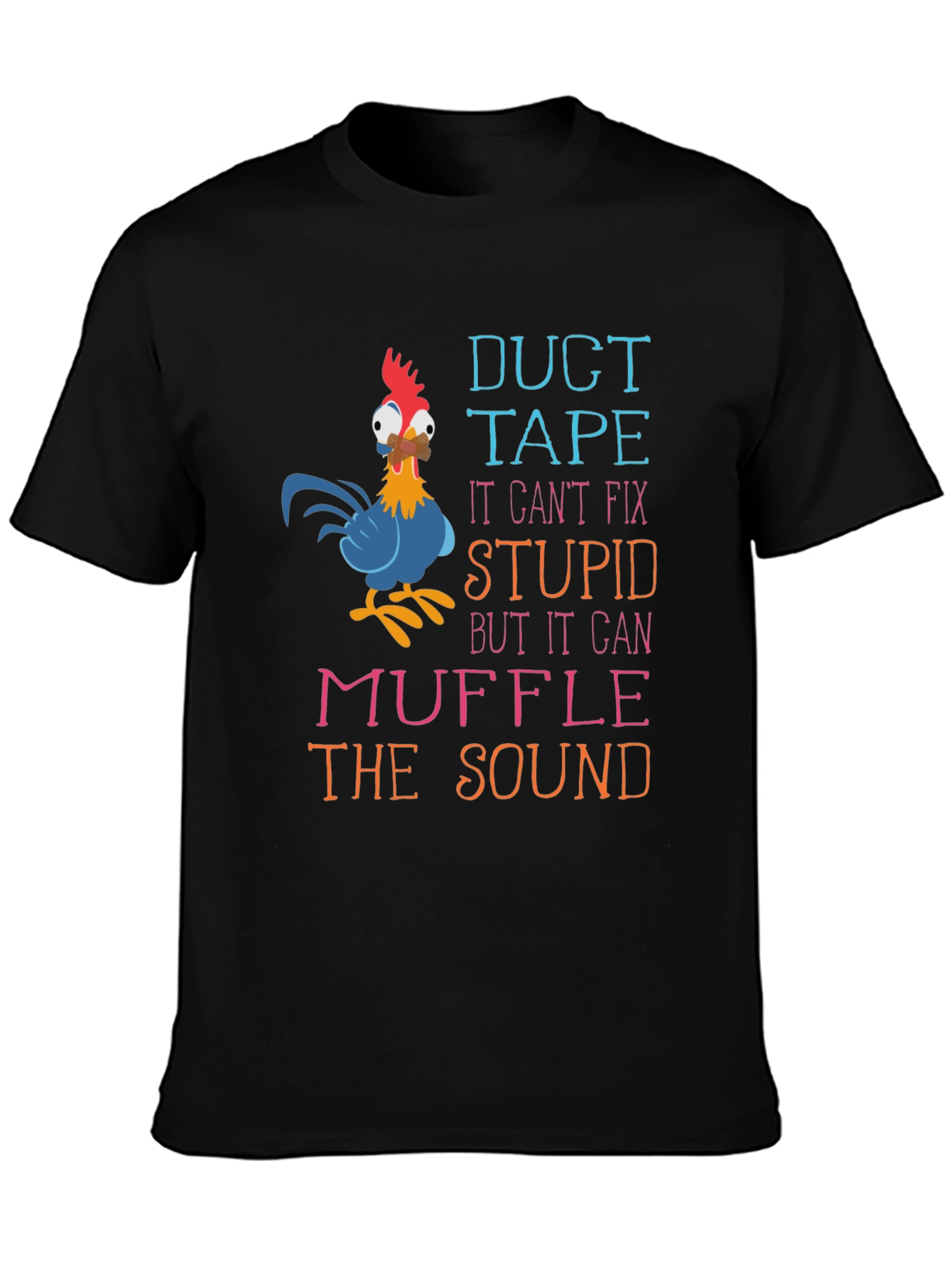 Duct Tape Fix Stupid Humor Graphic T-Shirt